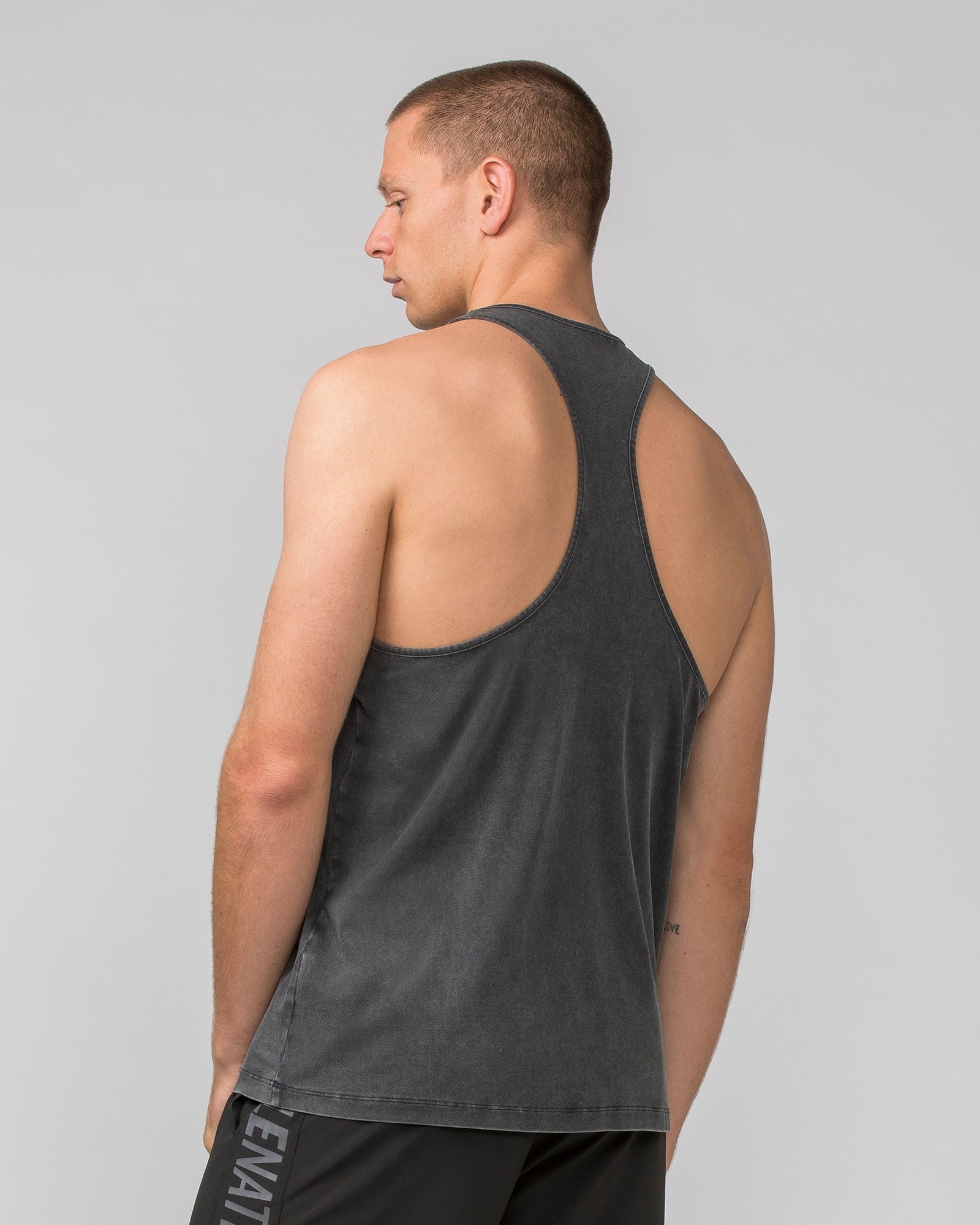 Infinite Y Back Singlet - Washed Black