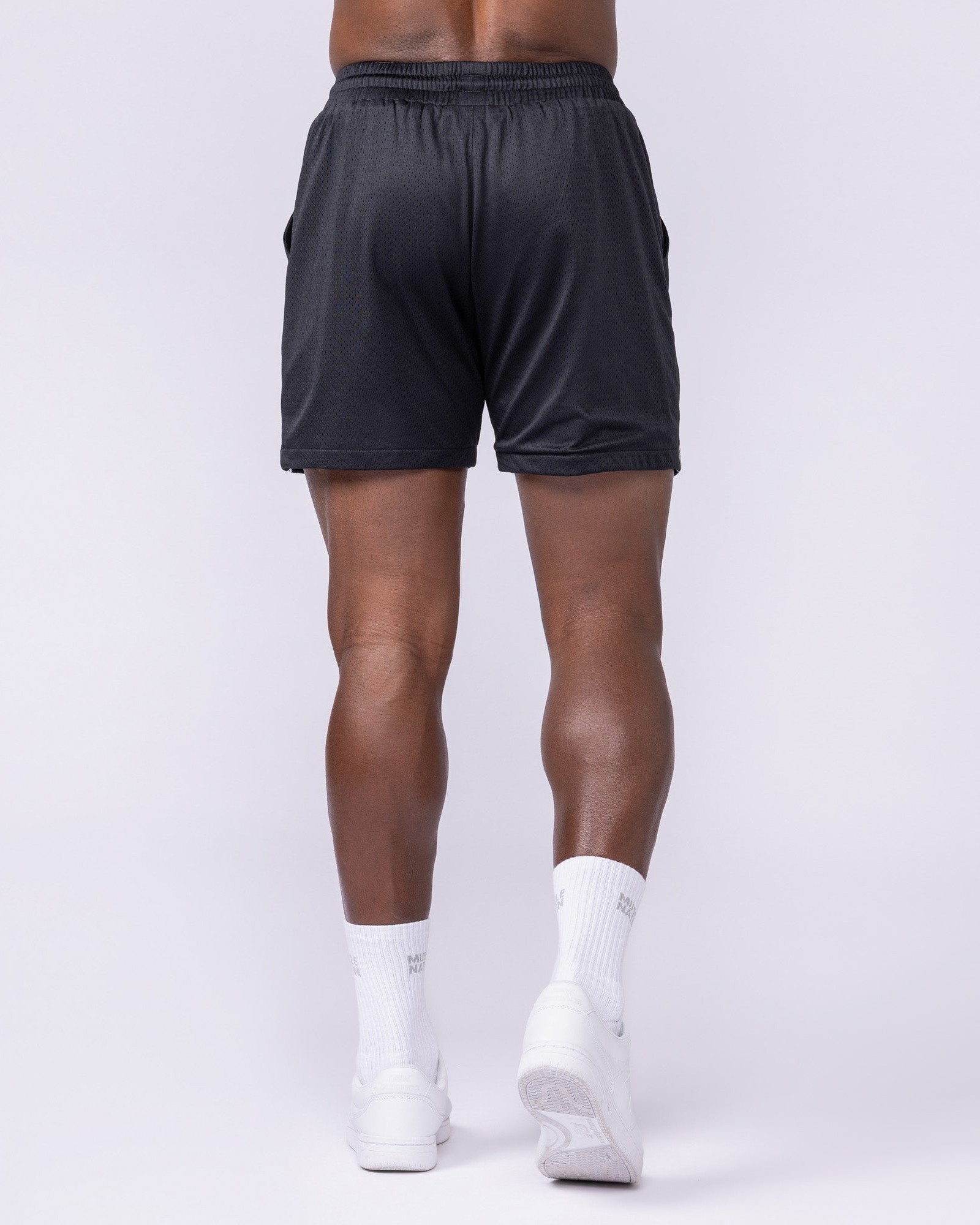 Script Lay Up 4" Shorts - Black