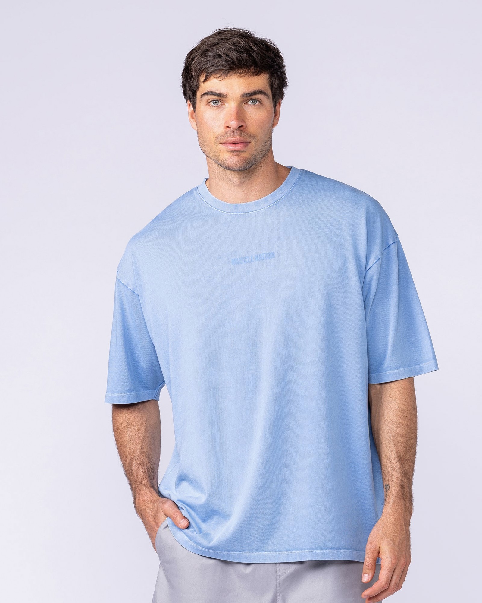 Worldwide Oversized Vintage Tee - Washed Pacific