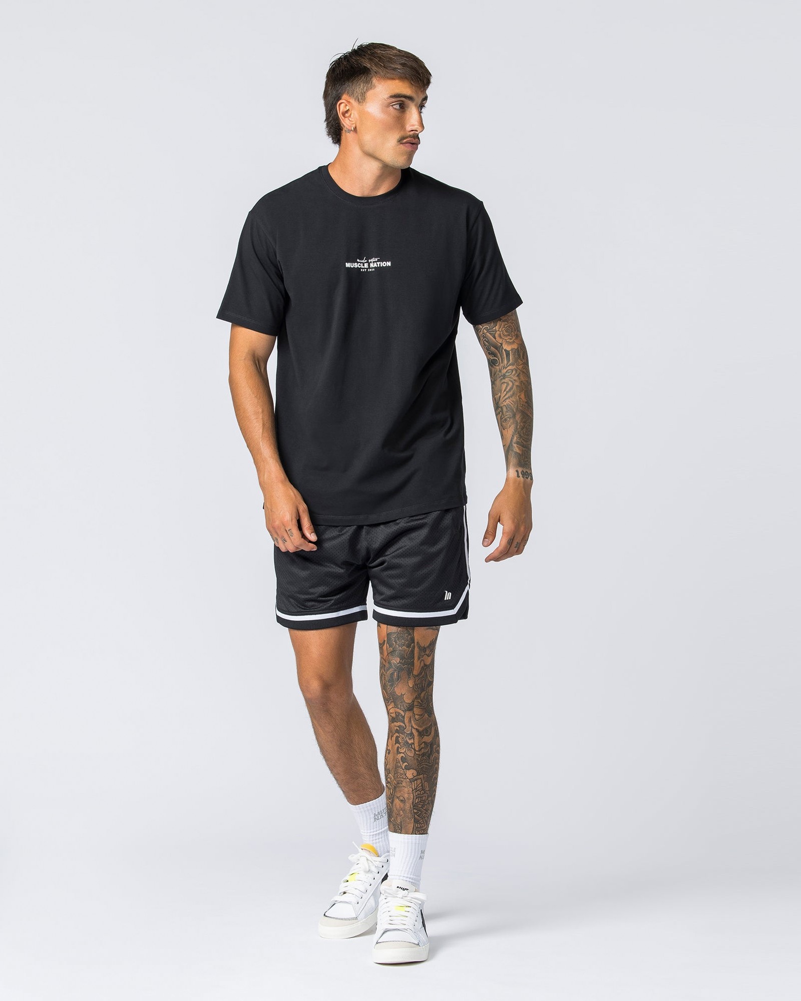 Mens 5" Basketball Shorts - Black