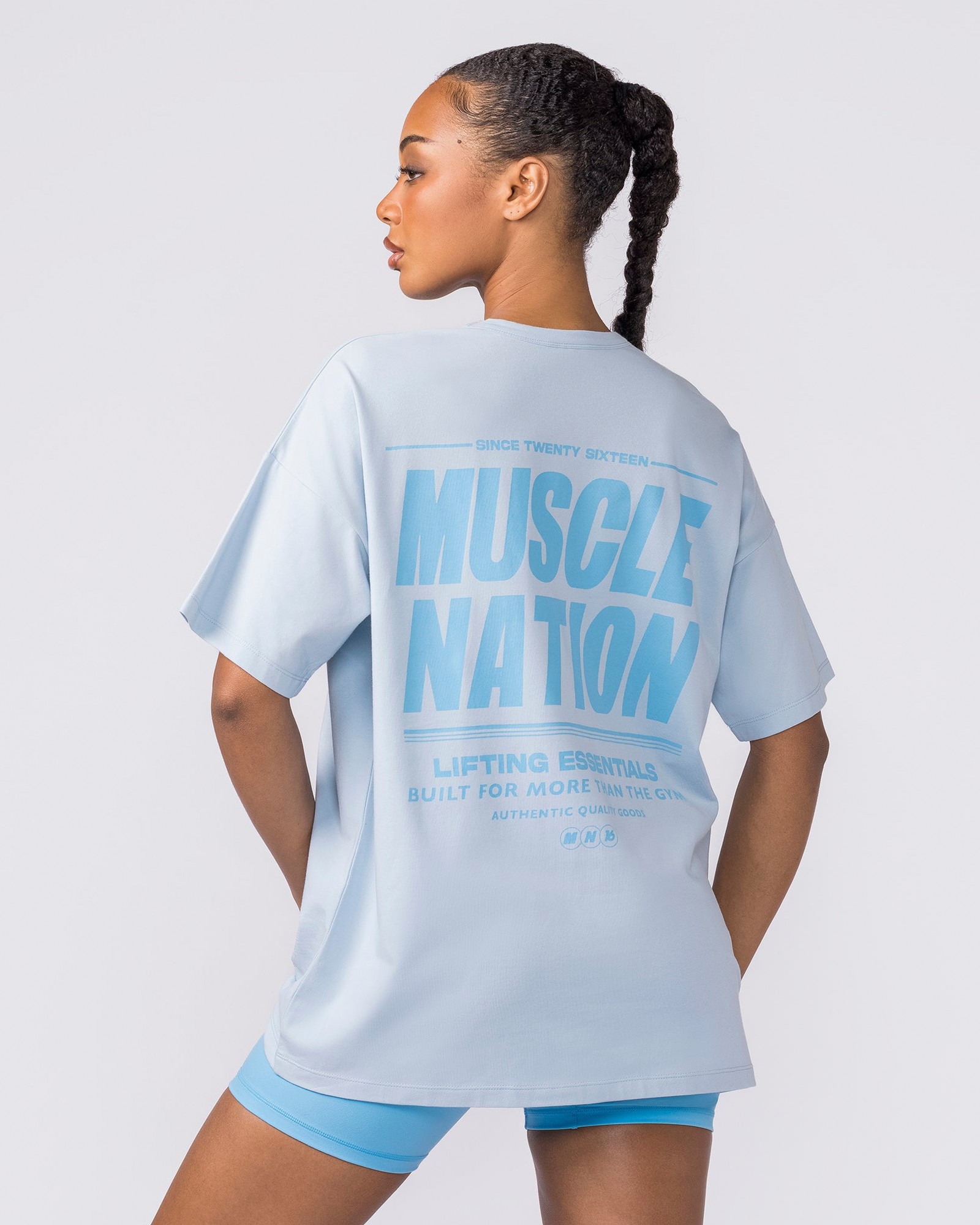 Kick-Start Oversized Tee - Bluebell