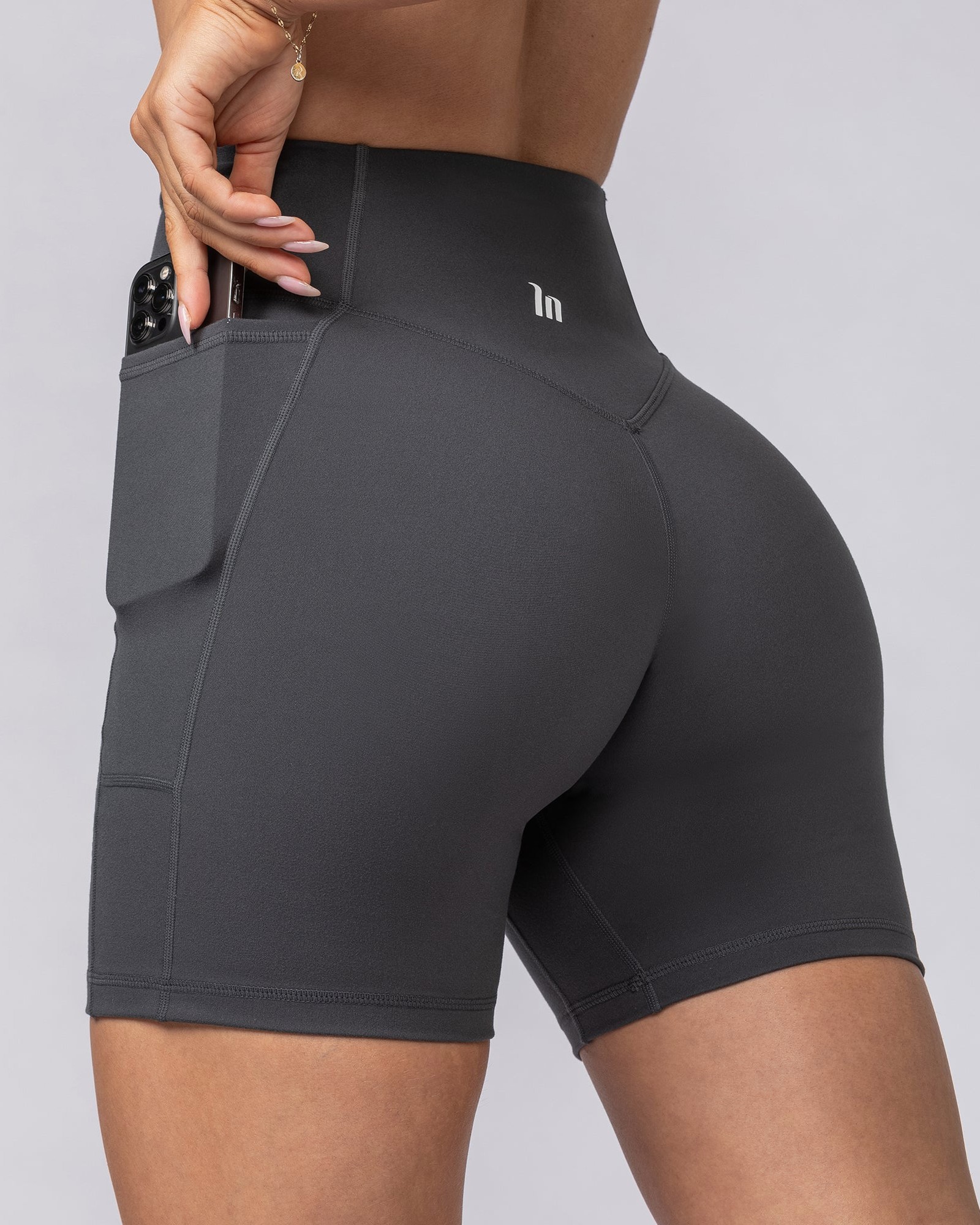 Everyday Pocket Bike Shorts - Granite