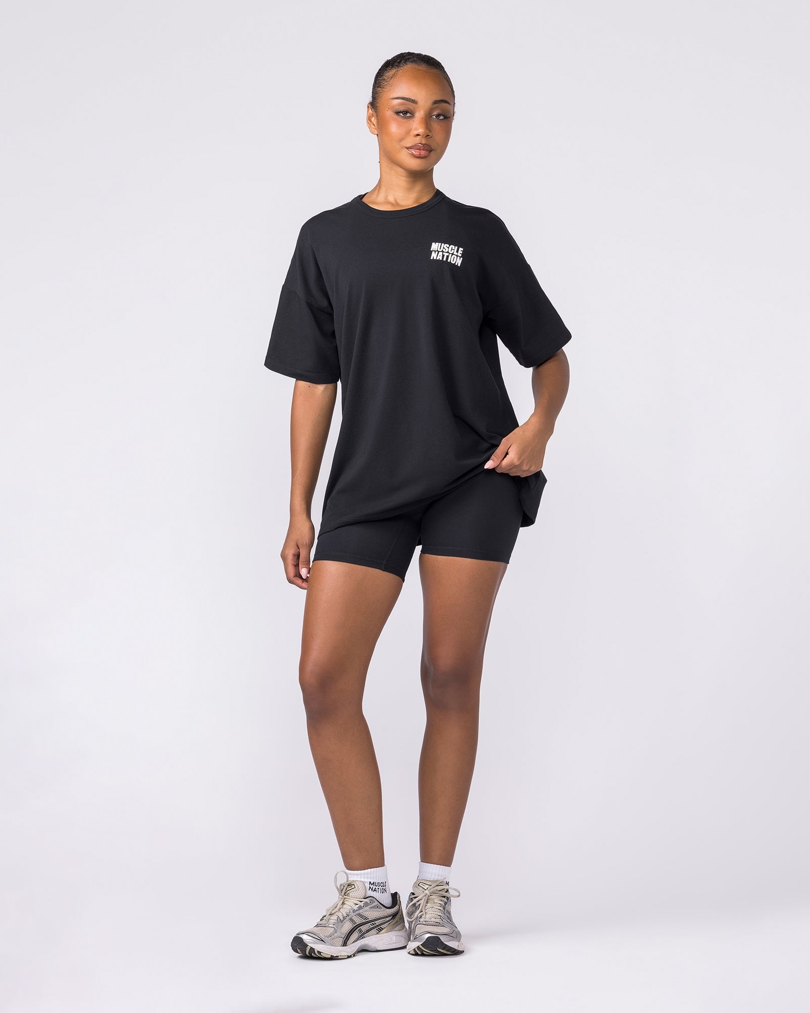 Kick-Start Oversized Tee - Black