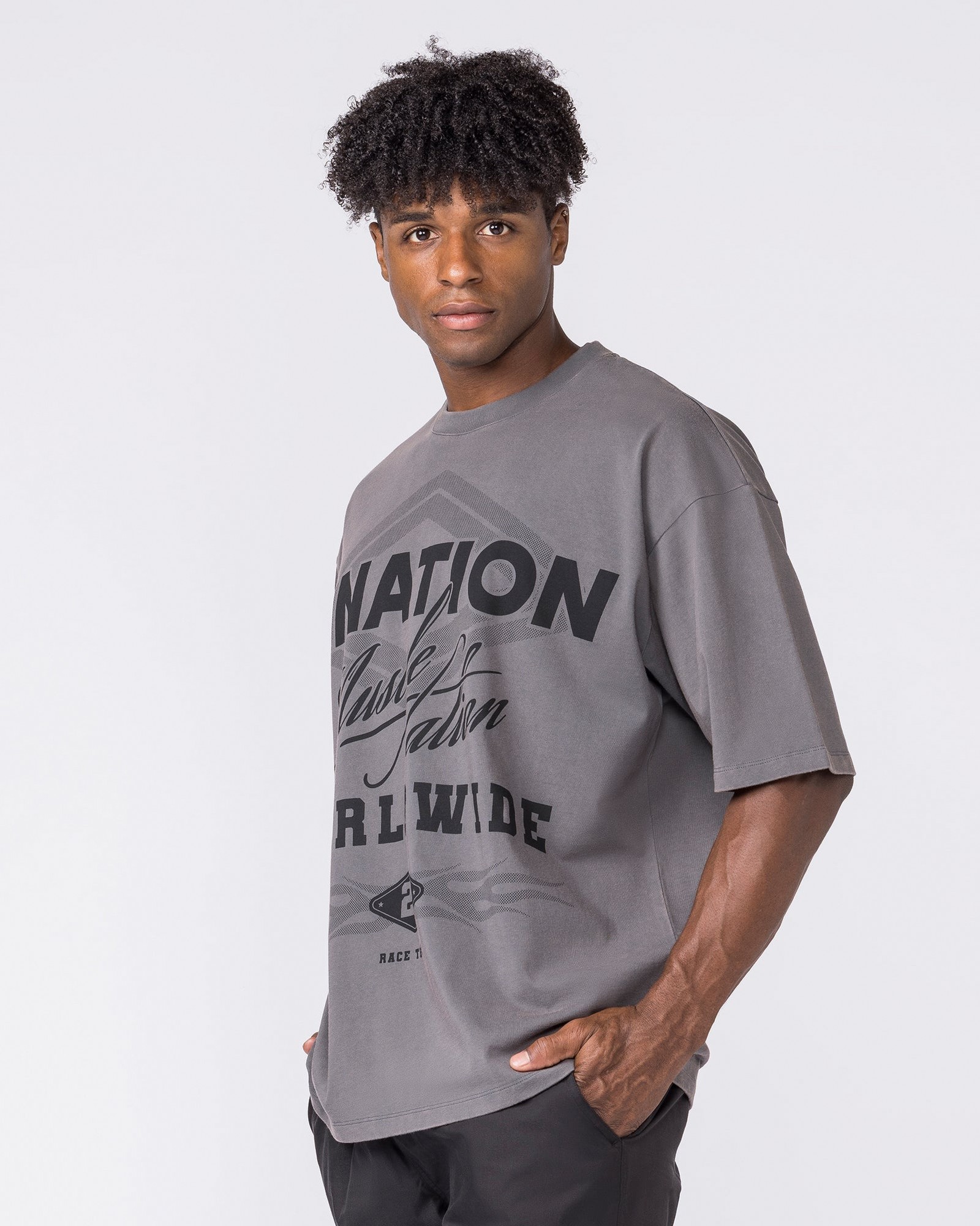 Racing Oversized Vintage Tee - Washed Tornado