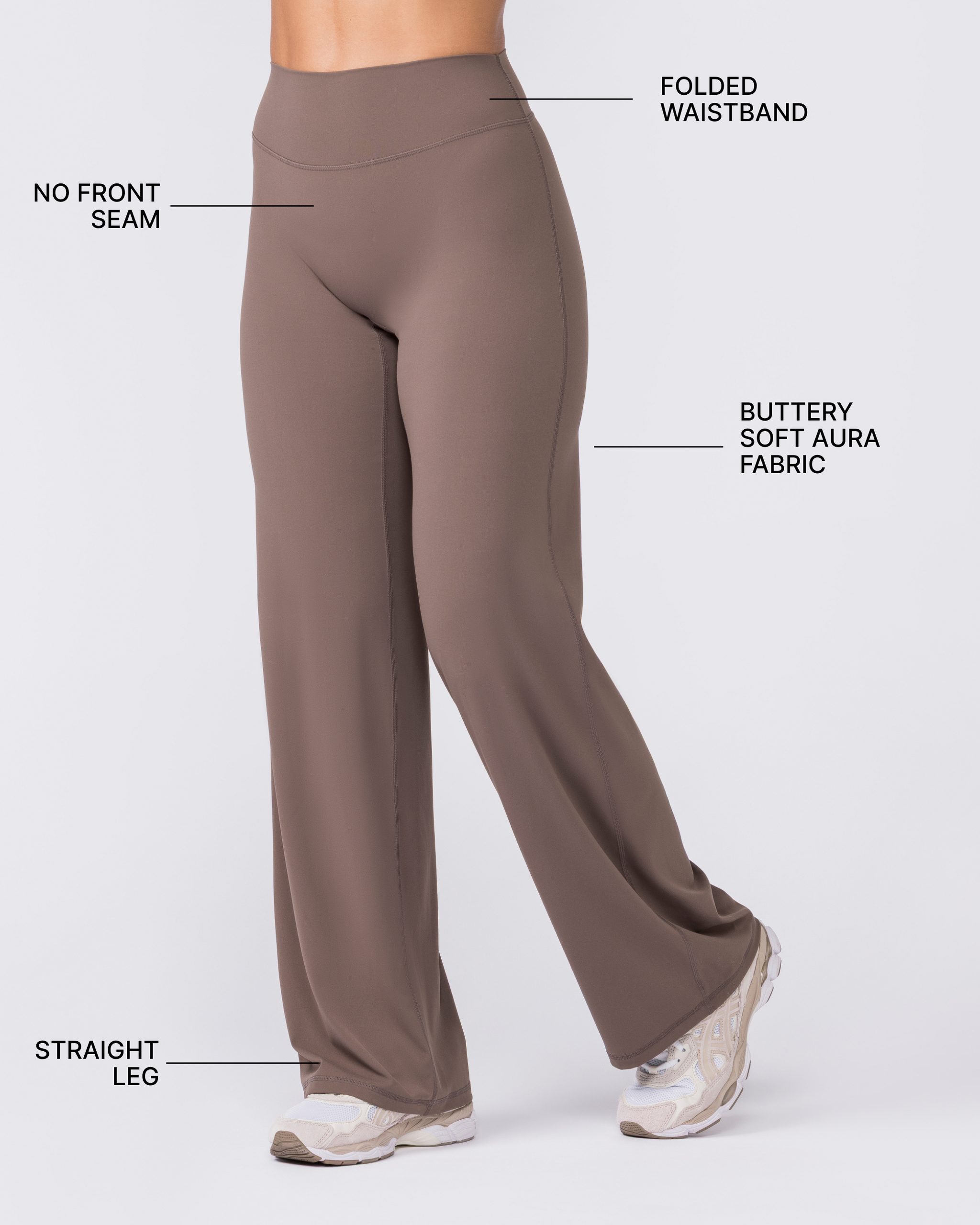 Aura Straight Leg Leggings Tall - Taupe