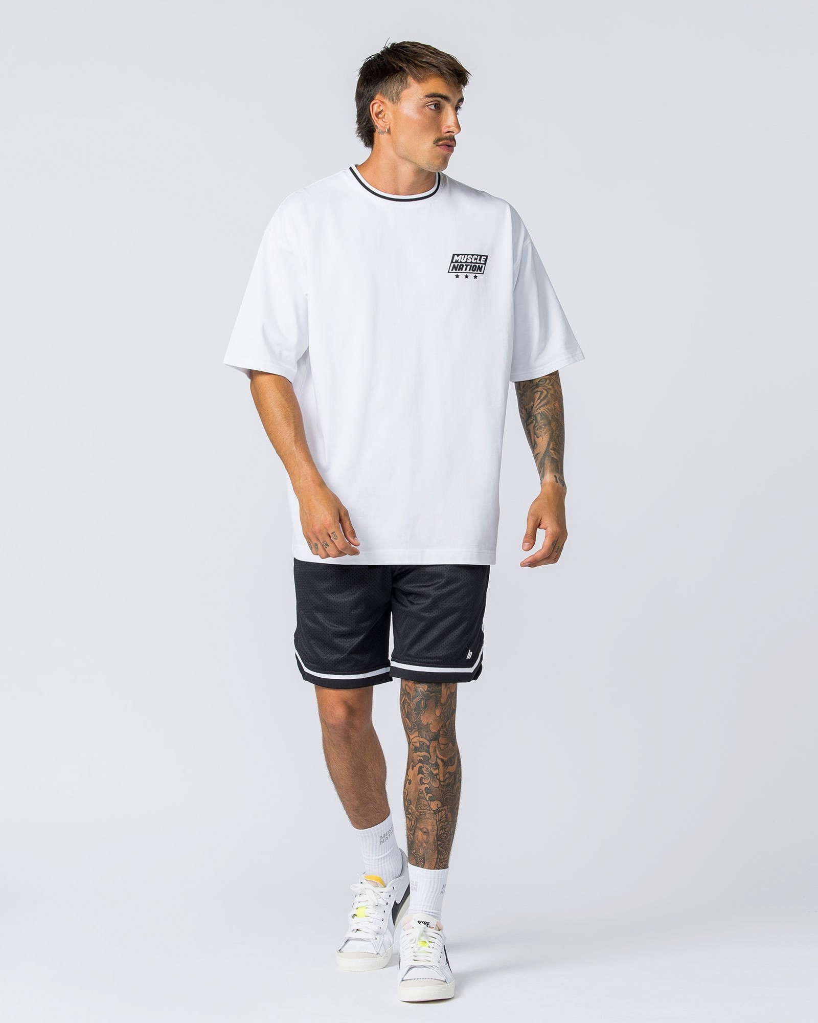Mens 8" Basketball Shorts - Black