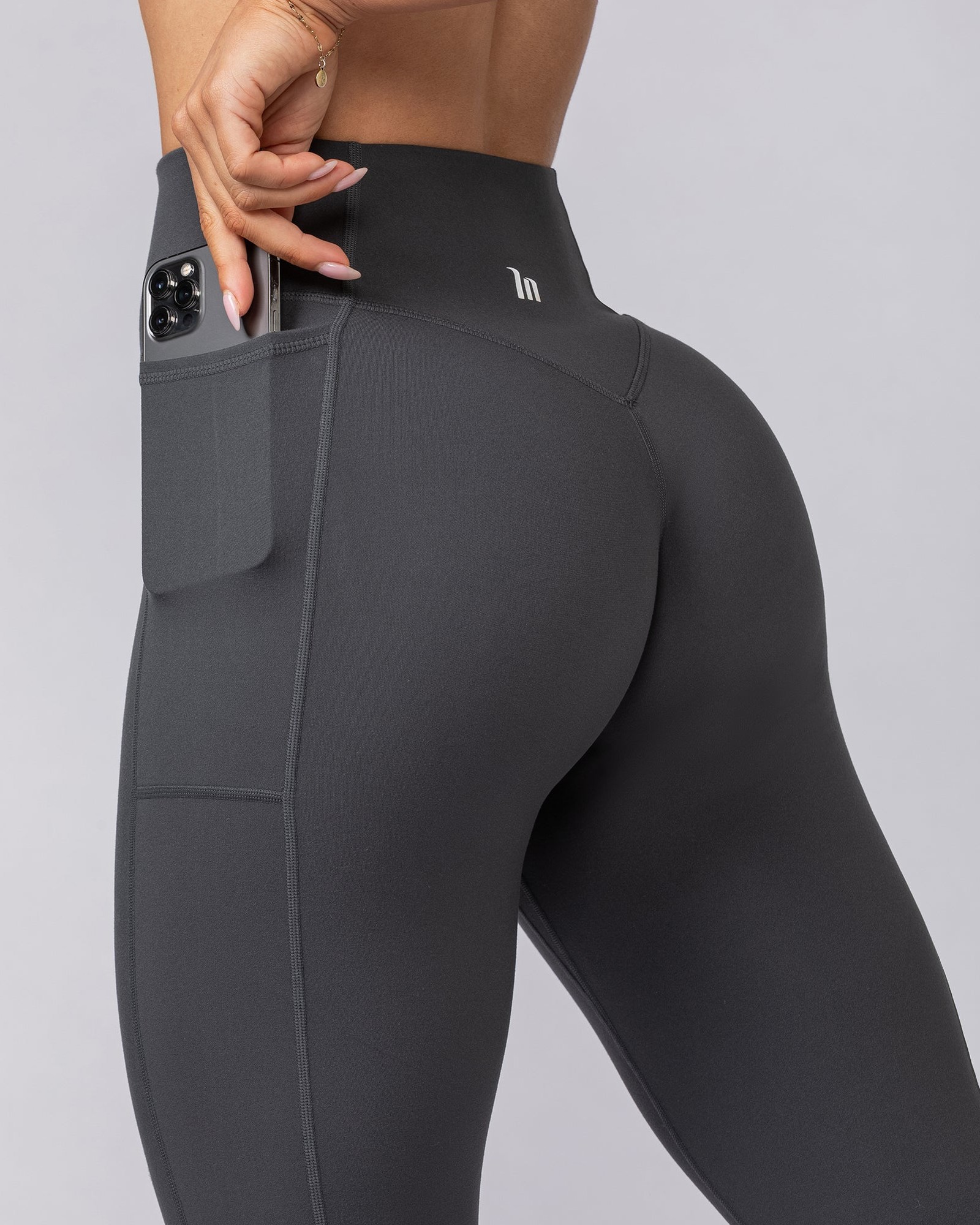 Everyday Pocket Ankle Length Leggings - Granite