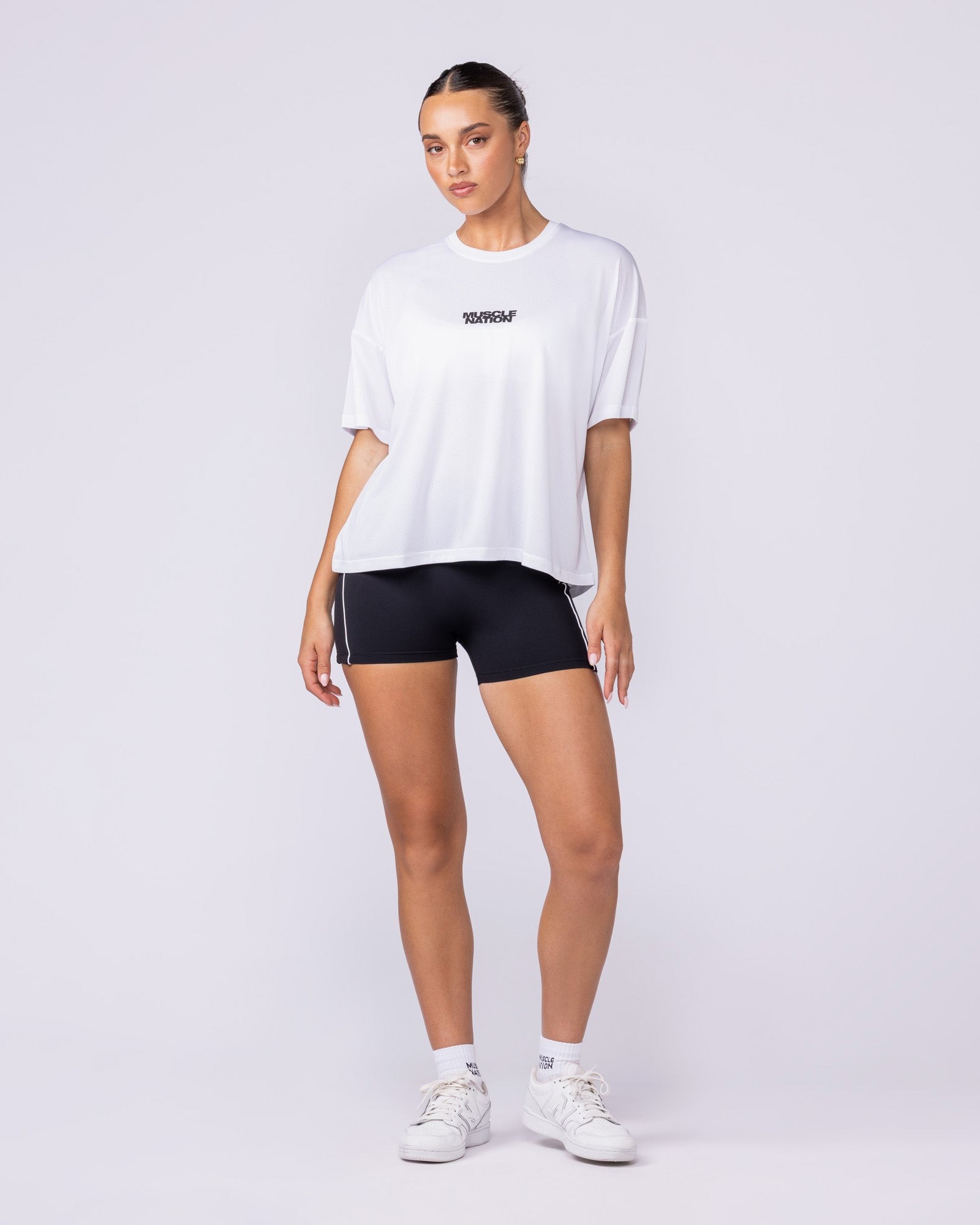 Boxy Training Tee - White