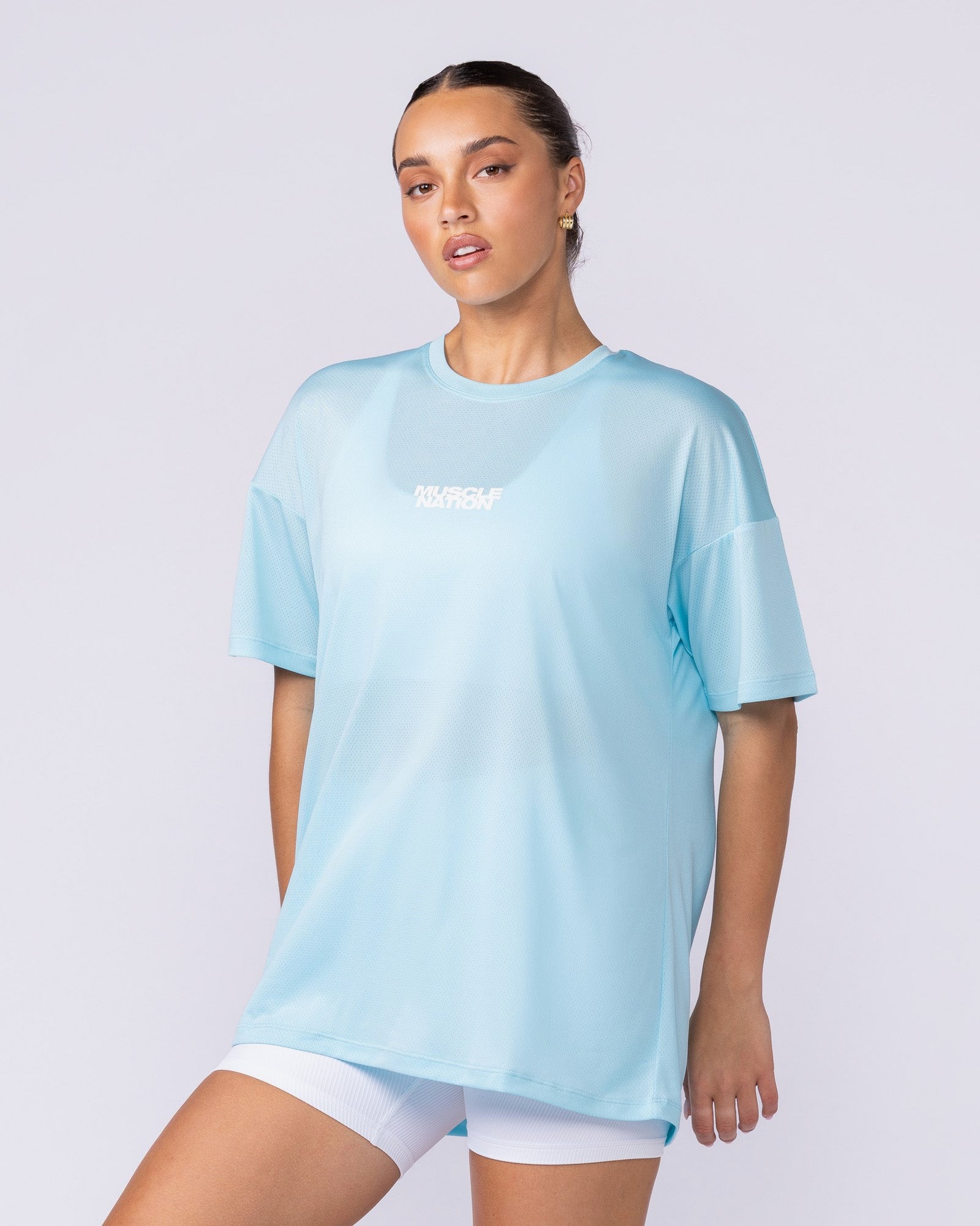 Womens Relaxed Training Tee - Lagoon