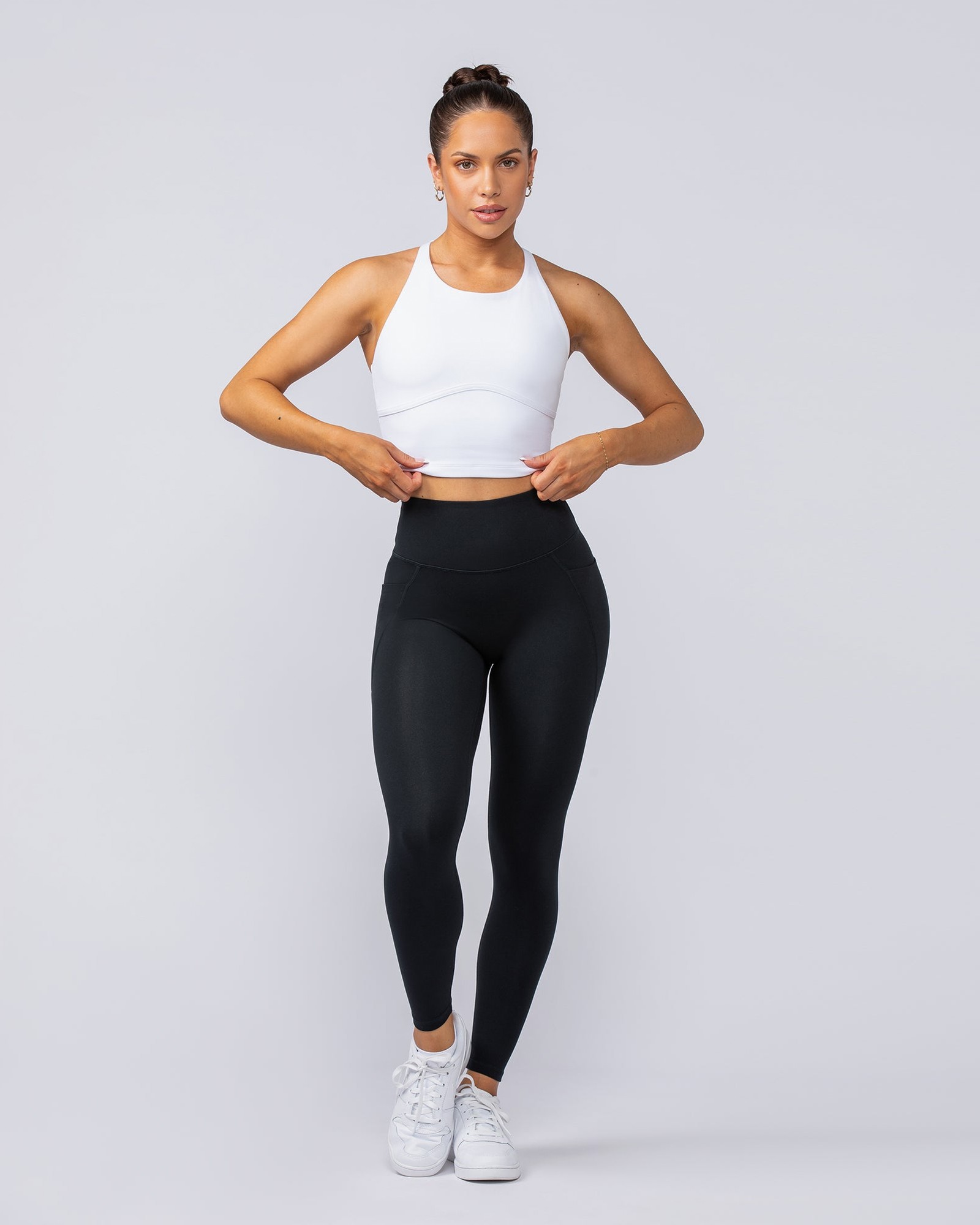 Limitless Cropped Active Tank - White
