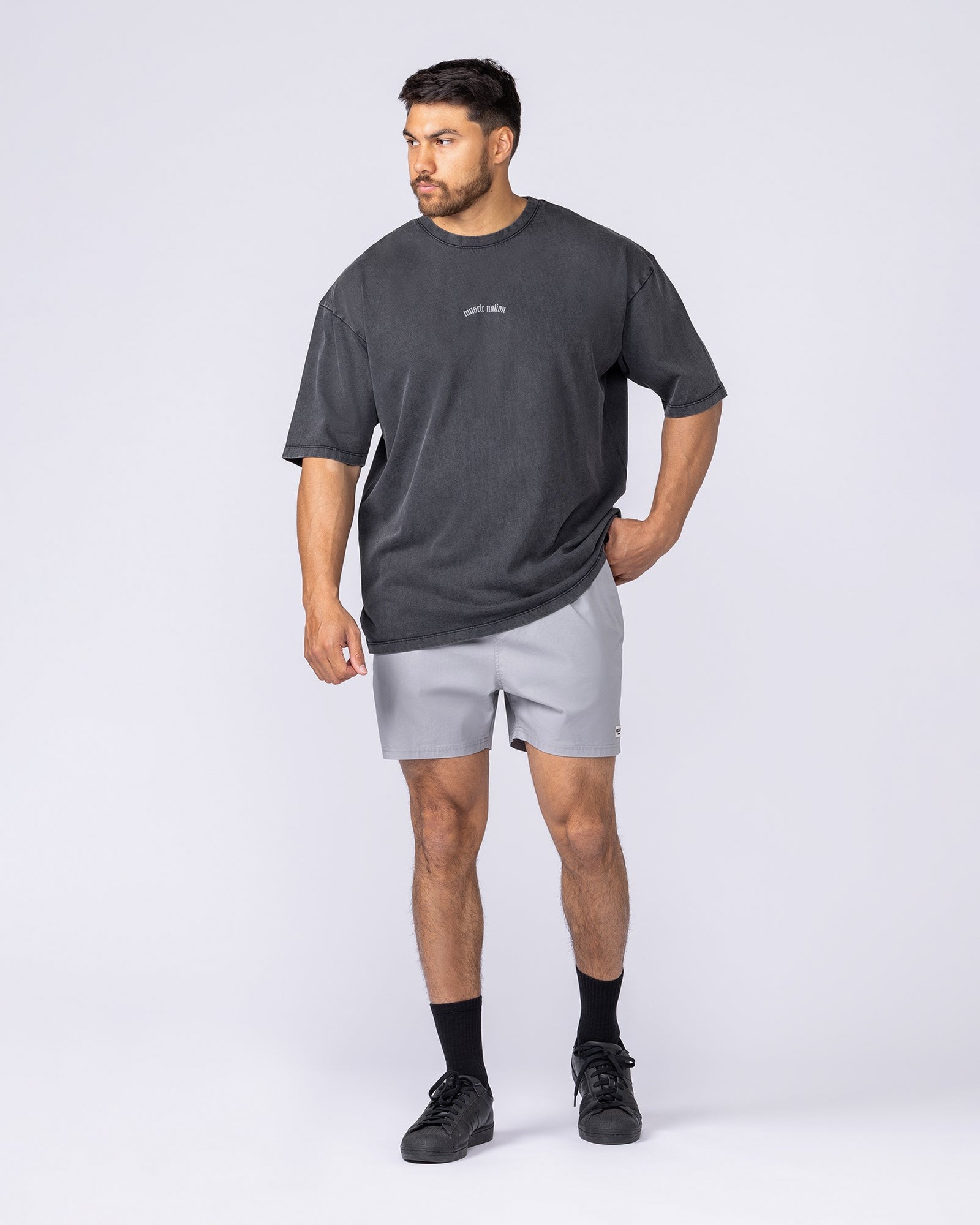 Lifting Club Oversized Vintage Tee - Washed Black