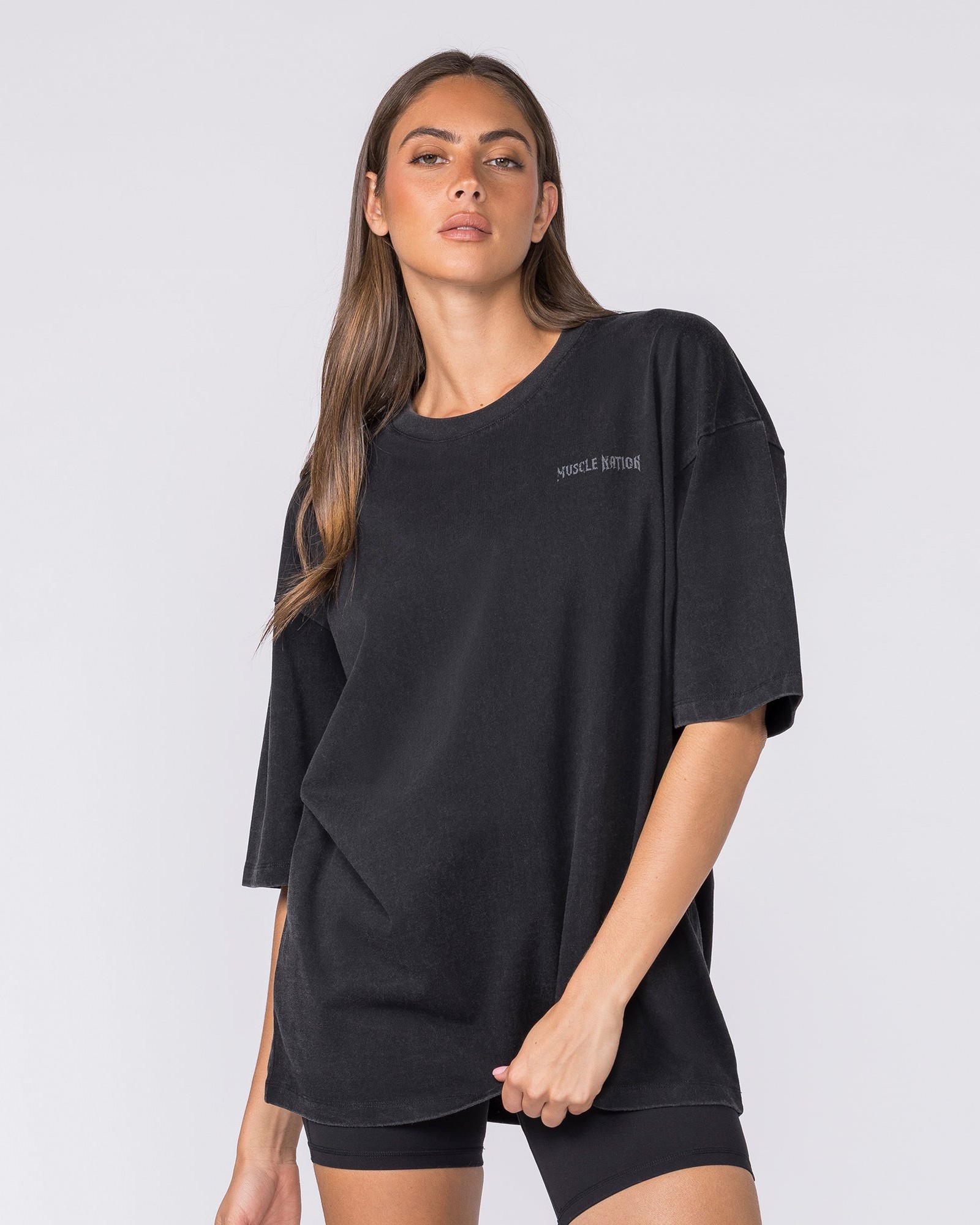 Ruins Oversized Vintage Tee - Washed Black