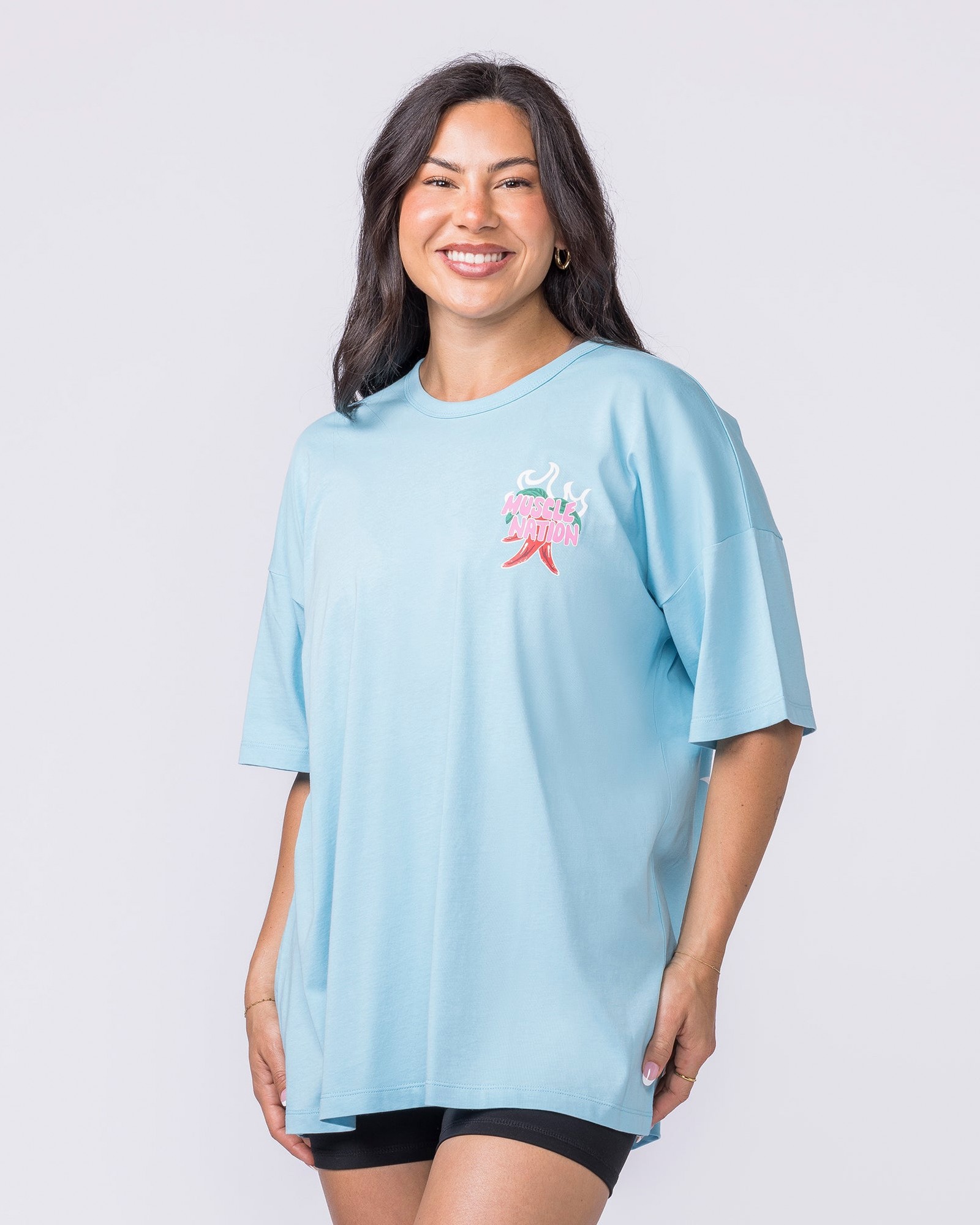 Super Hot Oversized Tee - Lagoon
