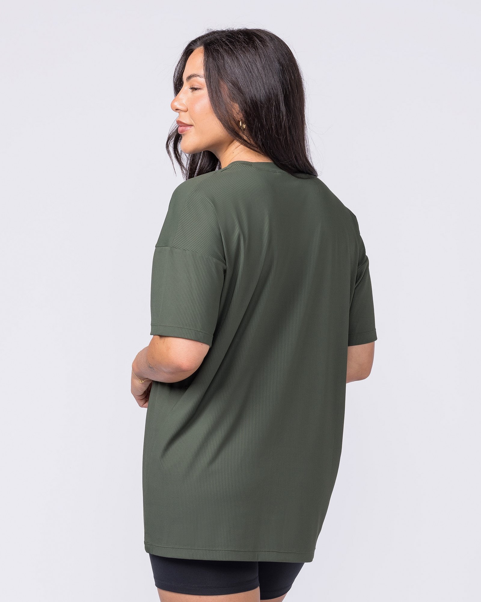 Relaxed Rib Training Tee - Dark Eucalyptus