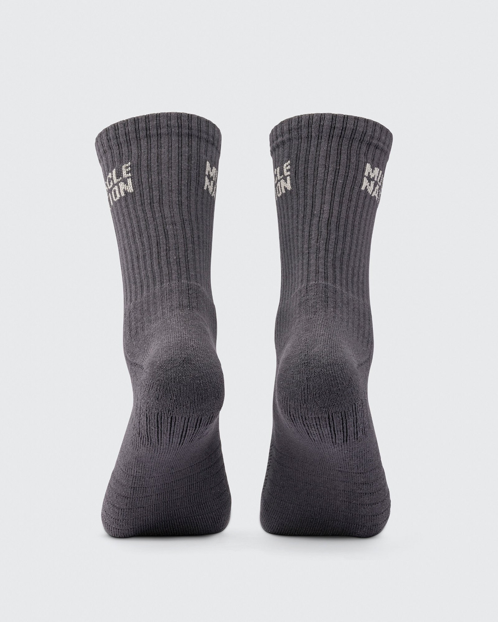 Mens Essential Crew Socks (2x Pack) - Charcoal / Dew