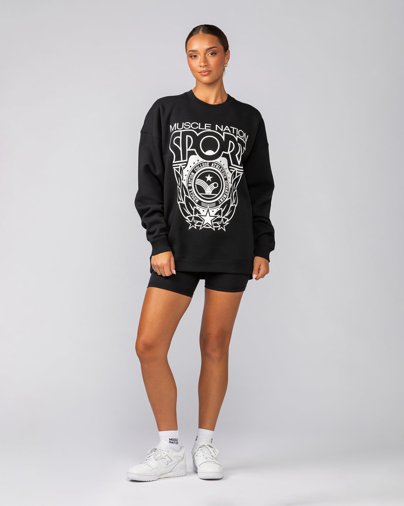 Athletics Oversized Pullover - Black