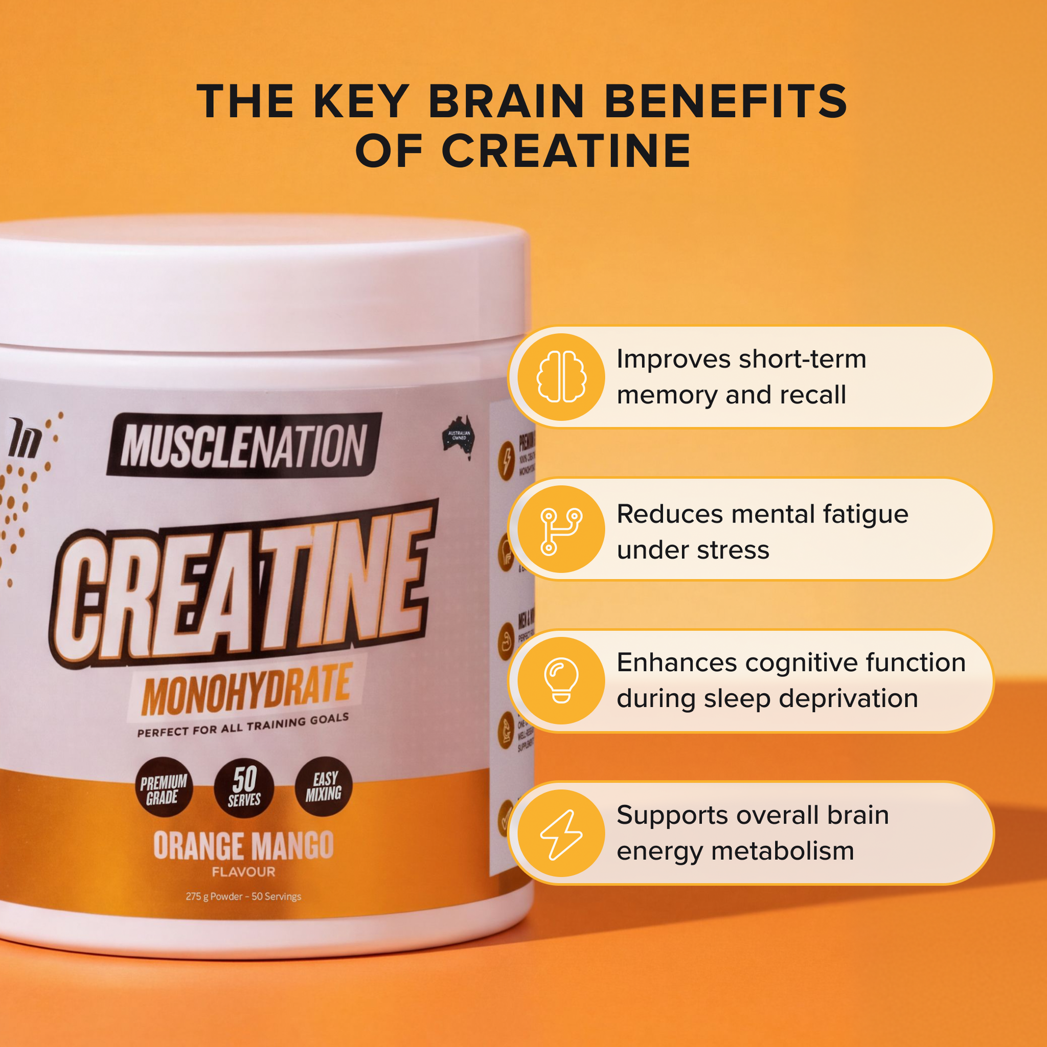 CREATINE MONOHYDRATE - Orange Mango - 50 serves