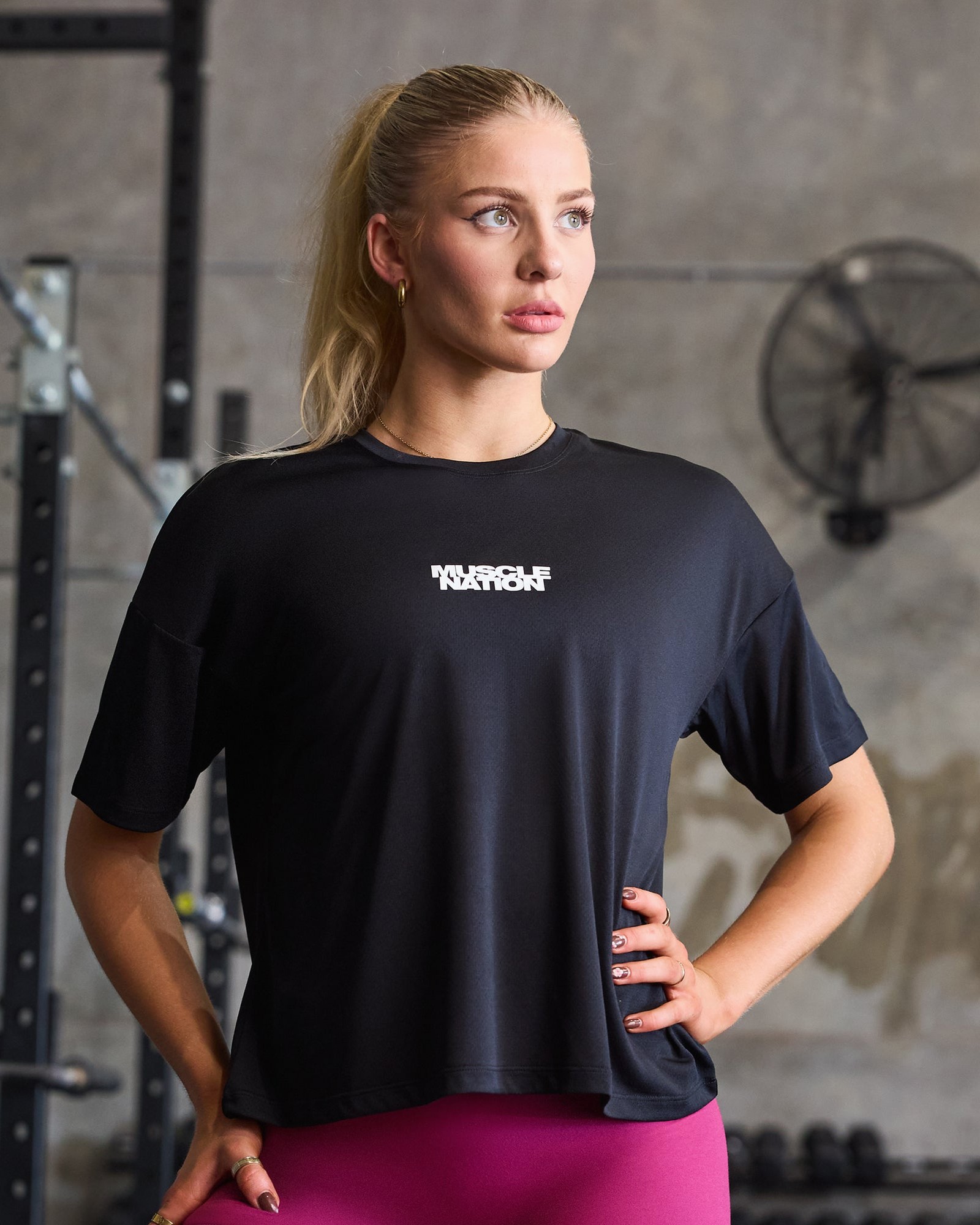Boxy Training Tee - Black