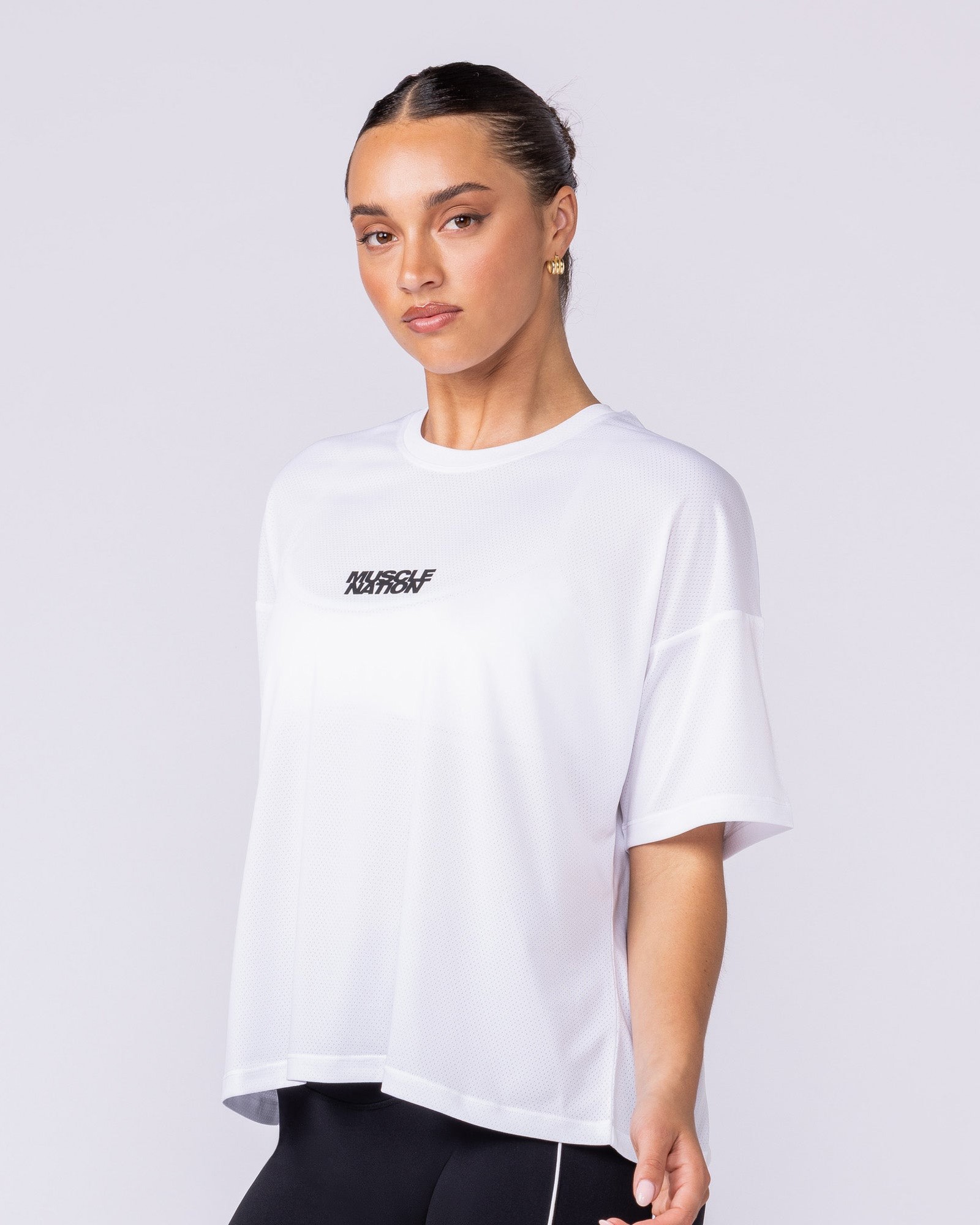 Boxy Training Tee - White