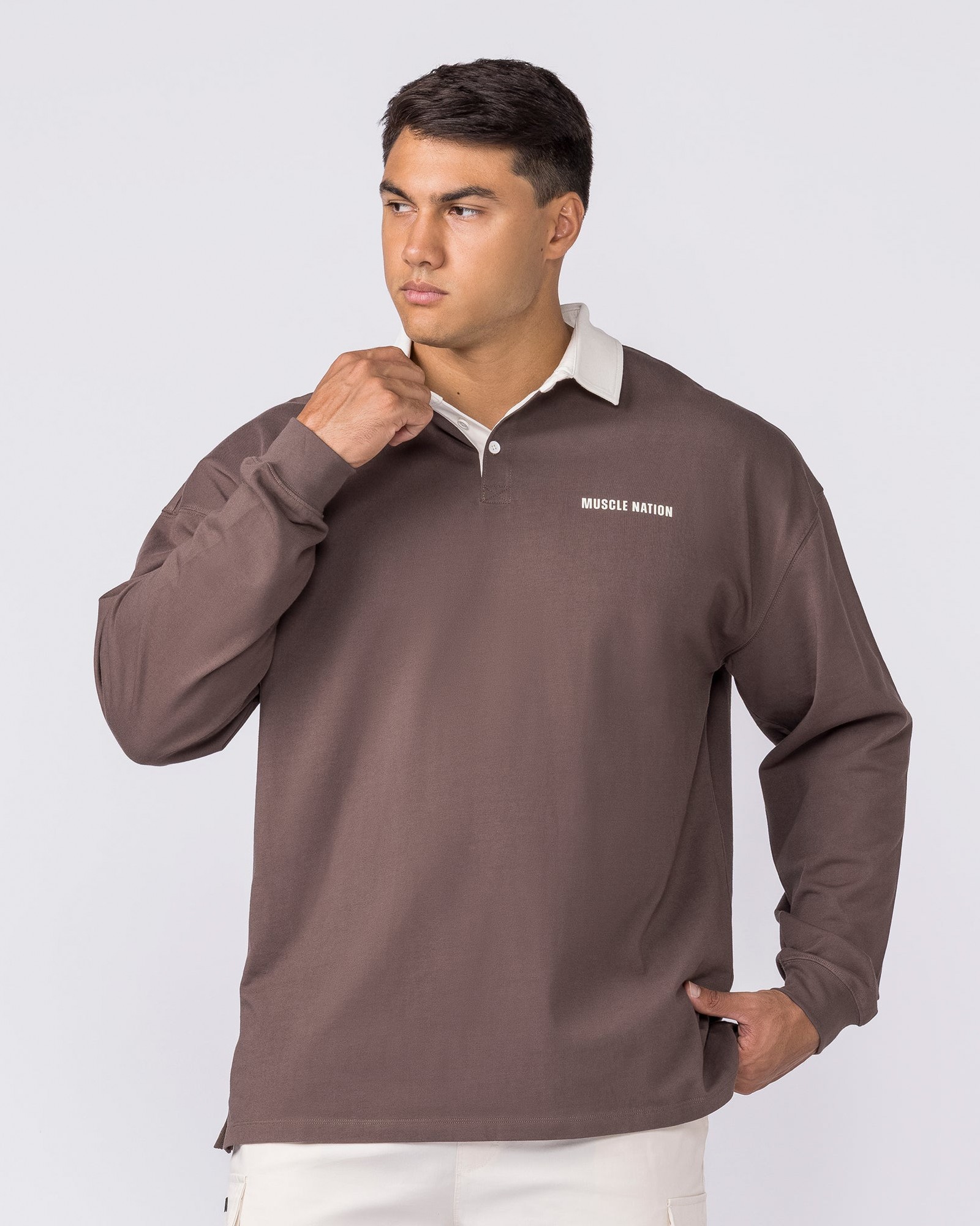 Essential Lightweight Rugby Jersey - Dark Taupe