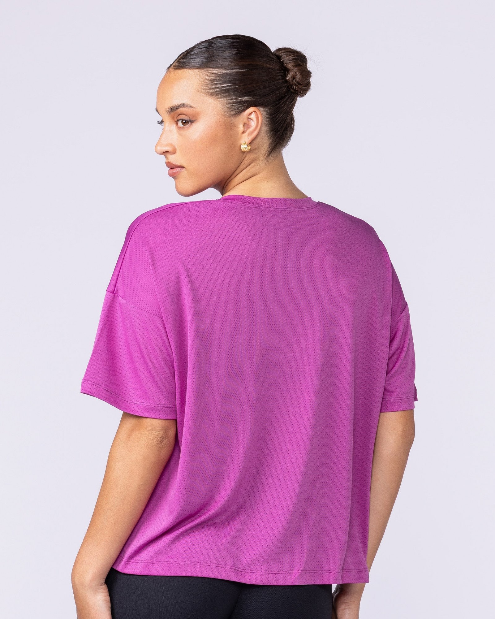 Boxy Training Tee - Radiant Orchid