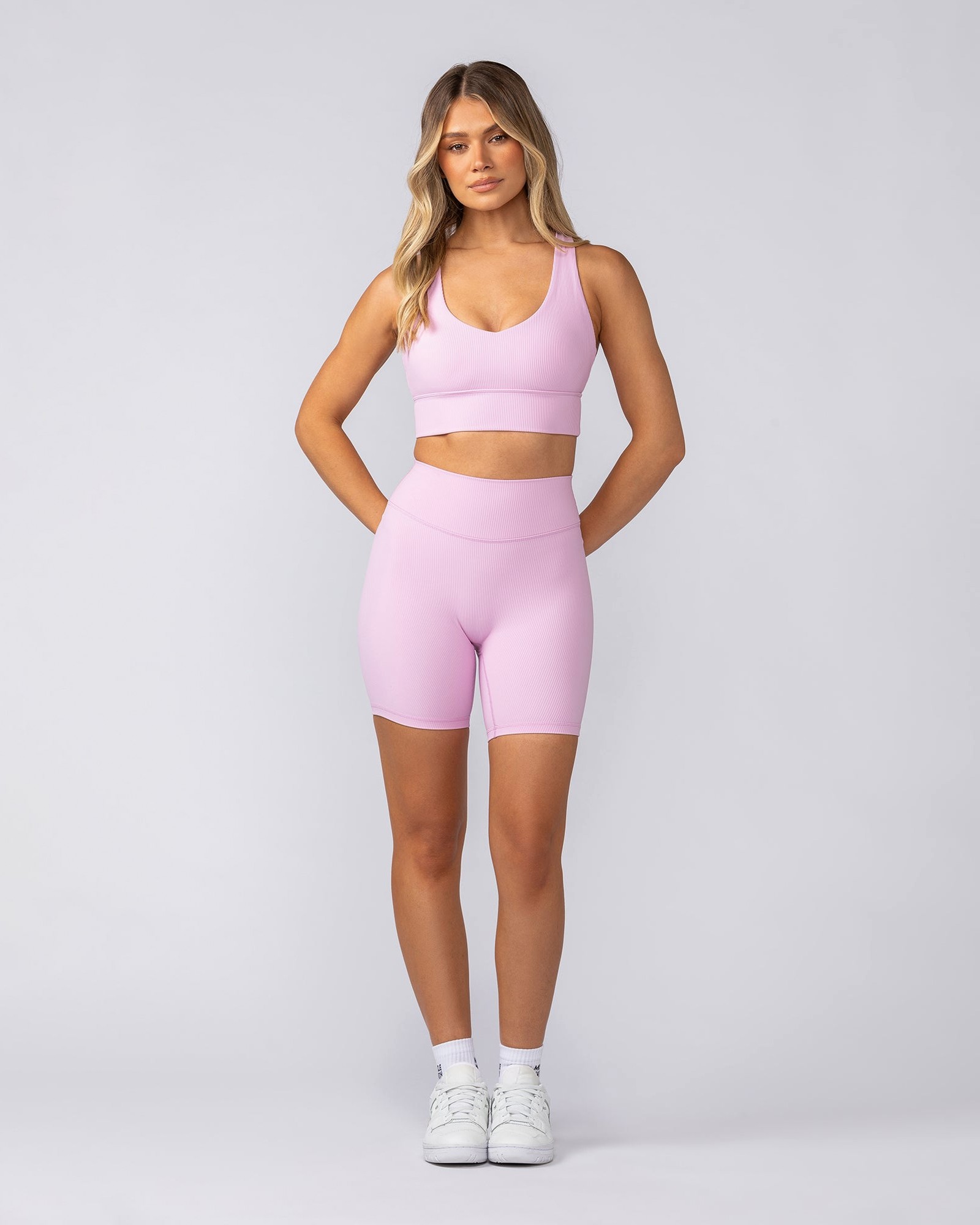 Lover Longline Rib Bra - Fairy Floss