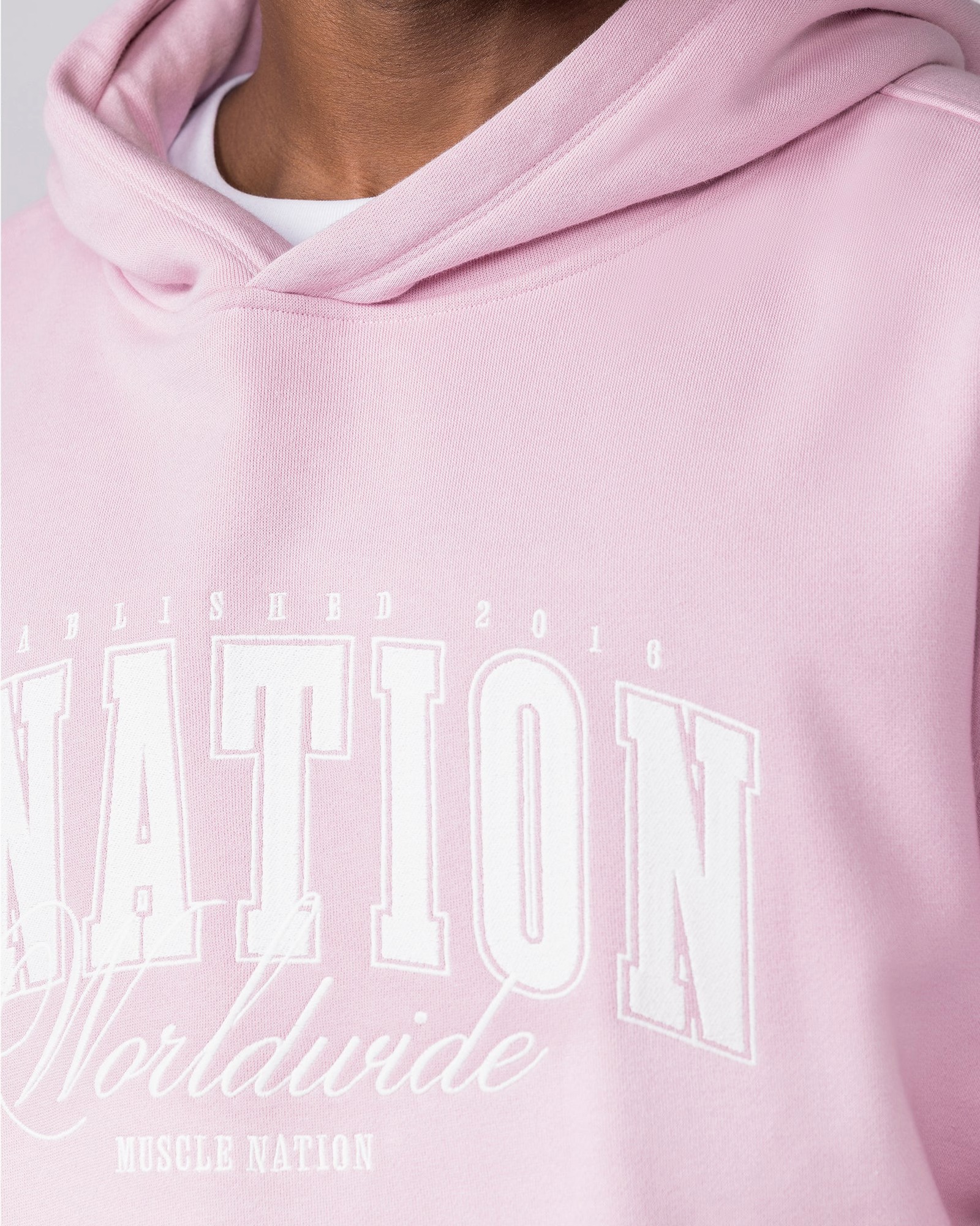 Worldclass Oversized Hoodie - Washed Powder Pink