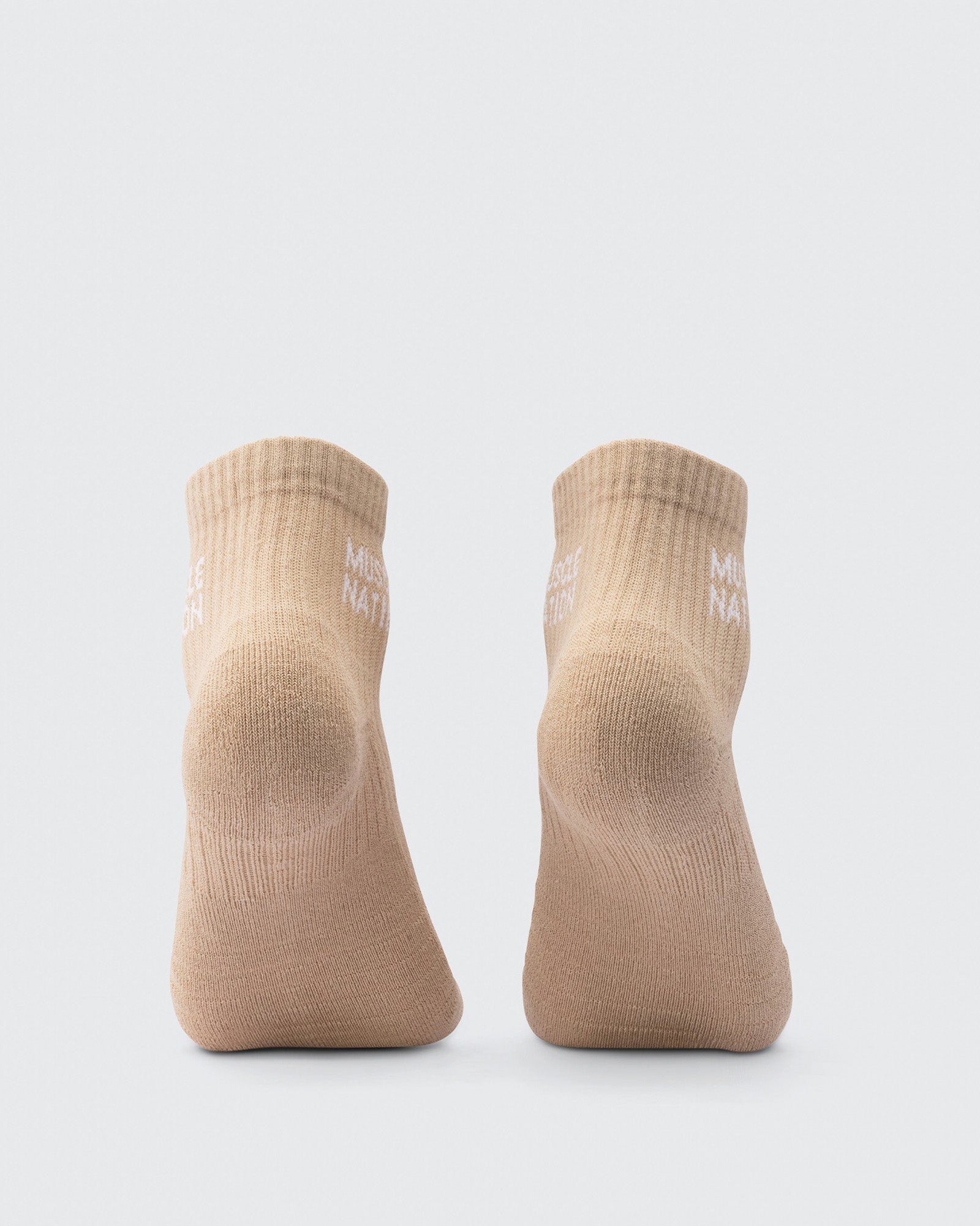 Womens 1/4 Crew Sock (2X Pack) - White / Stone