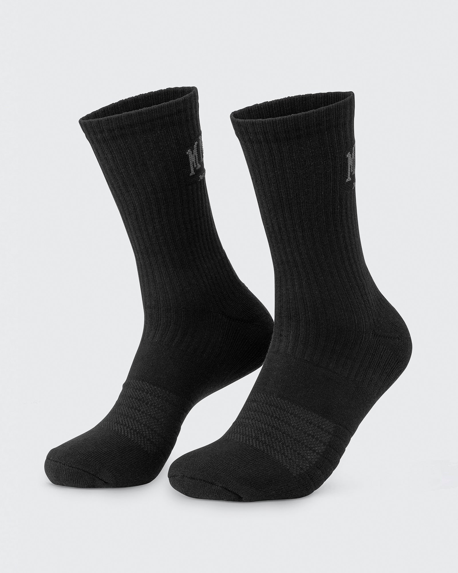 Mens Varsity Crew Sock (2x Pack) - Black