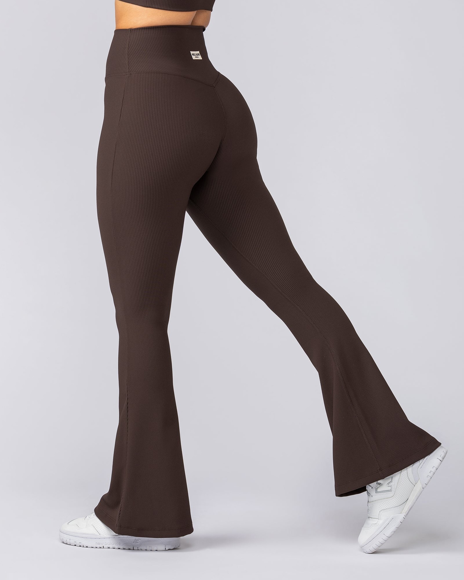 Zero Rise Rib Flare Leggings - Cocoa