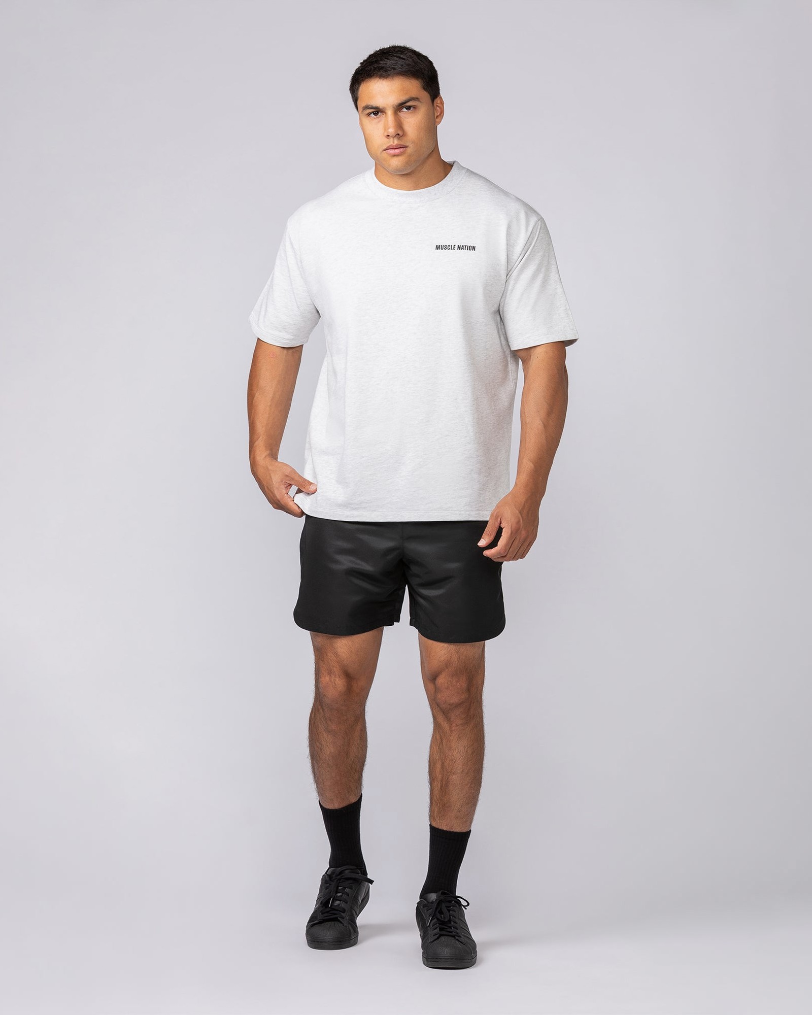 Essential Regular Fit Tee - Snow Grey Marl