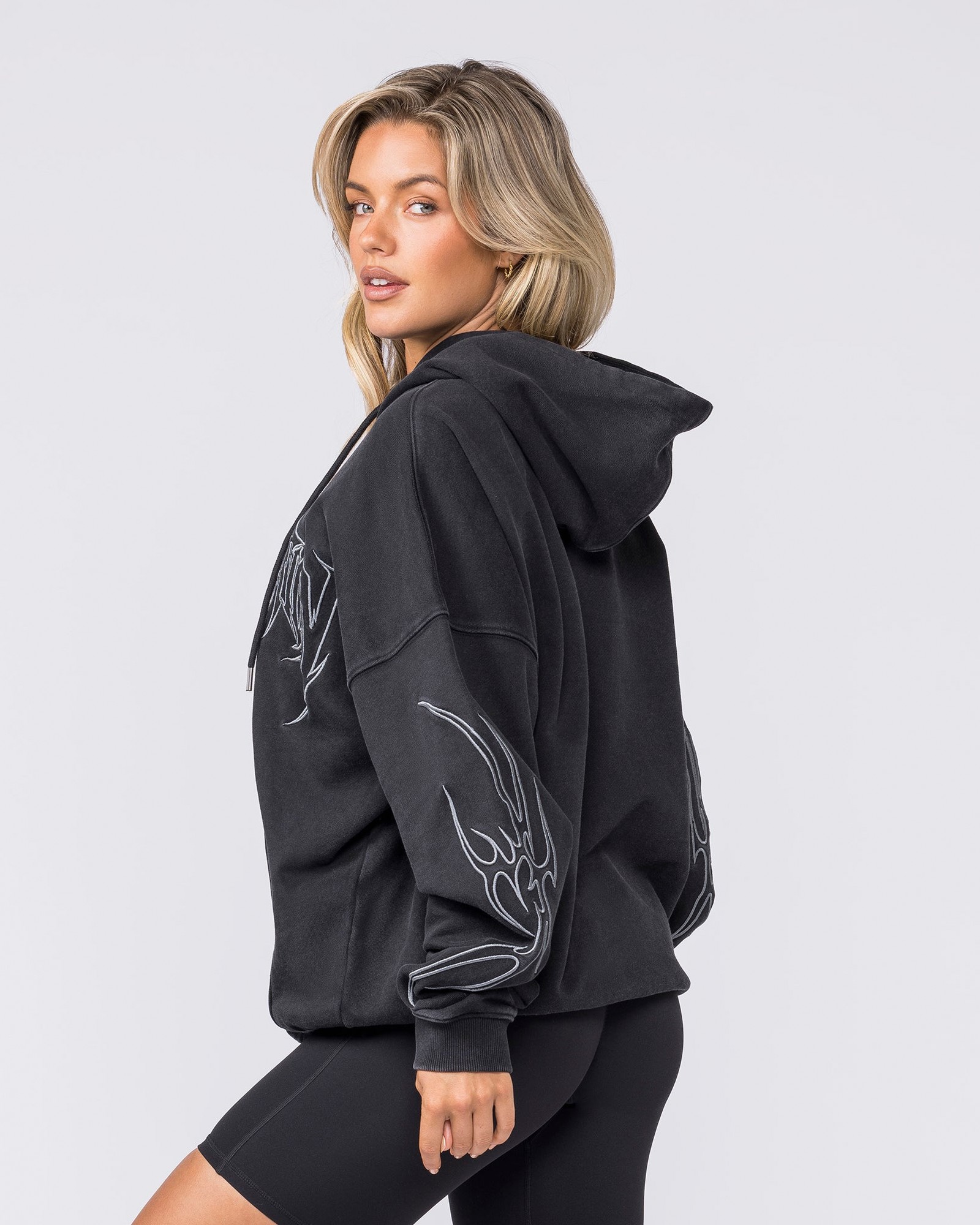 Breakout Vintage Zip Hoodie - Washed Black