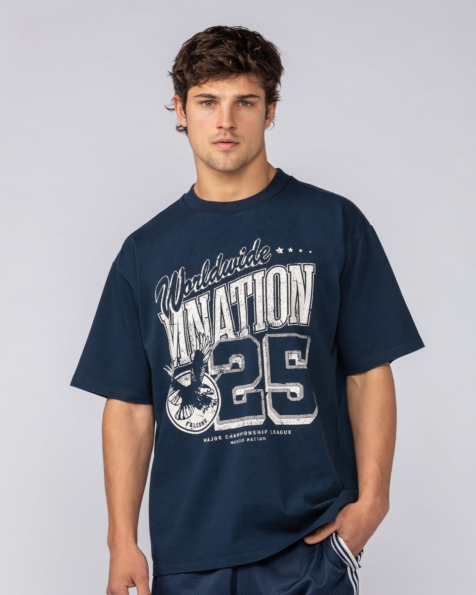 Falcon Regular Fit Tee - Navy