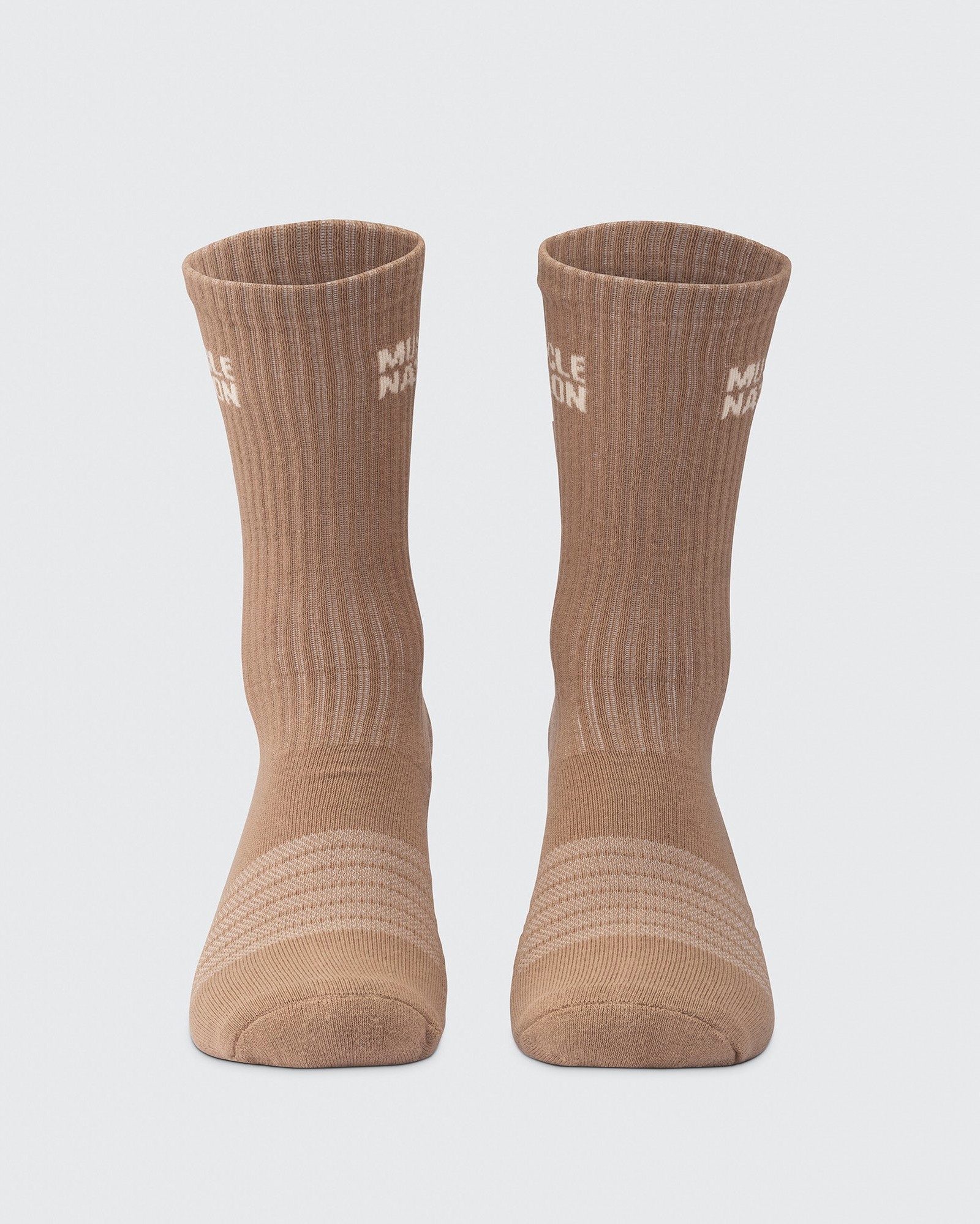 Mens Essential Crew Socks (3x Pack) - Cream / Eggshell / Evergreen