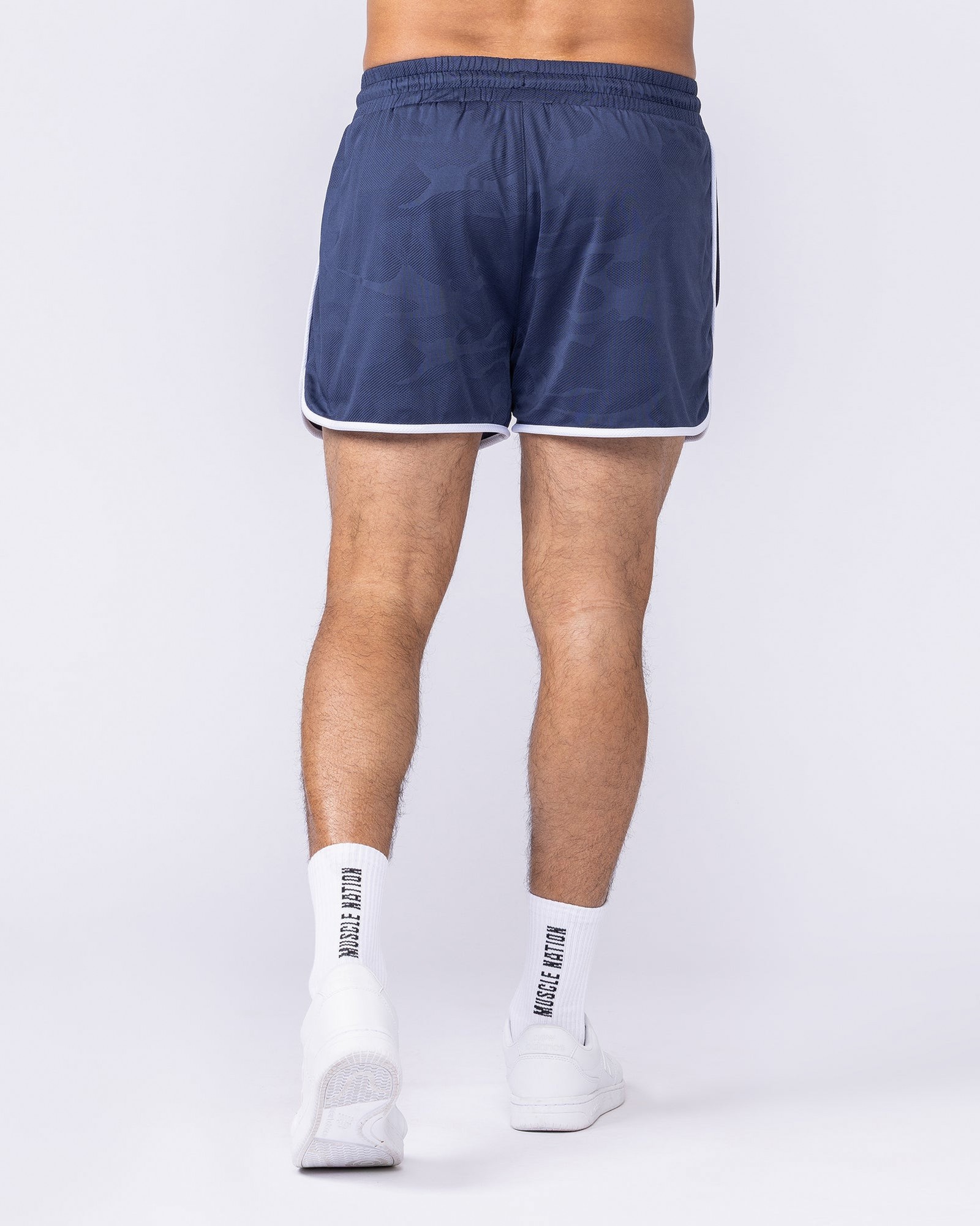 Tech Camo Retro Shorts - Navy Camo