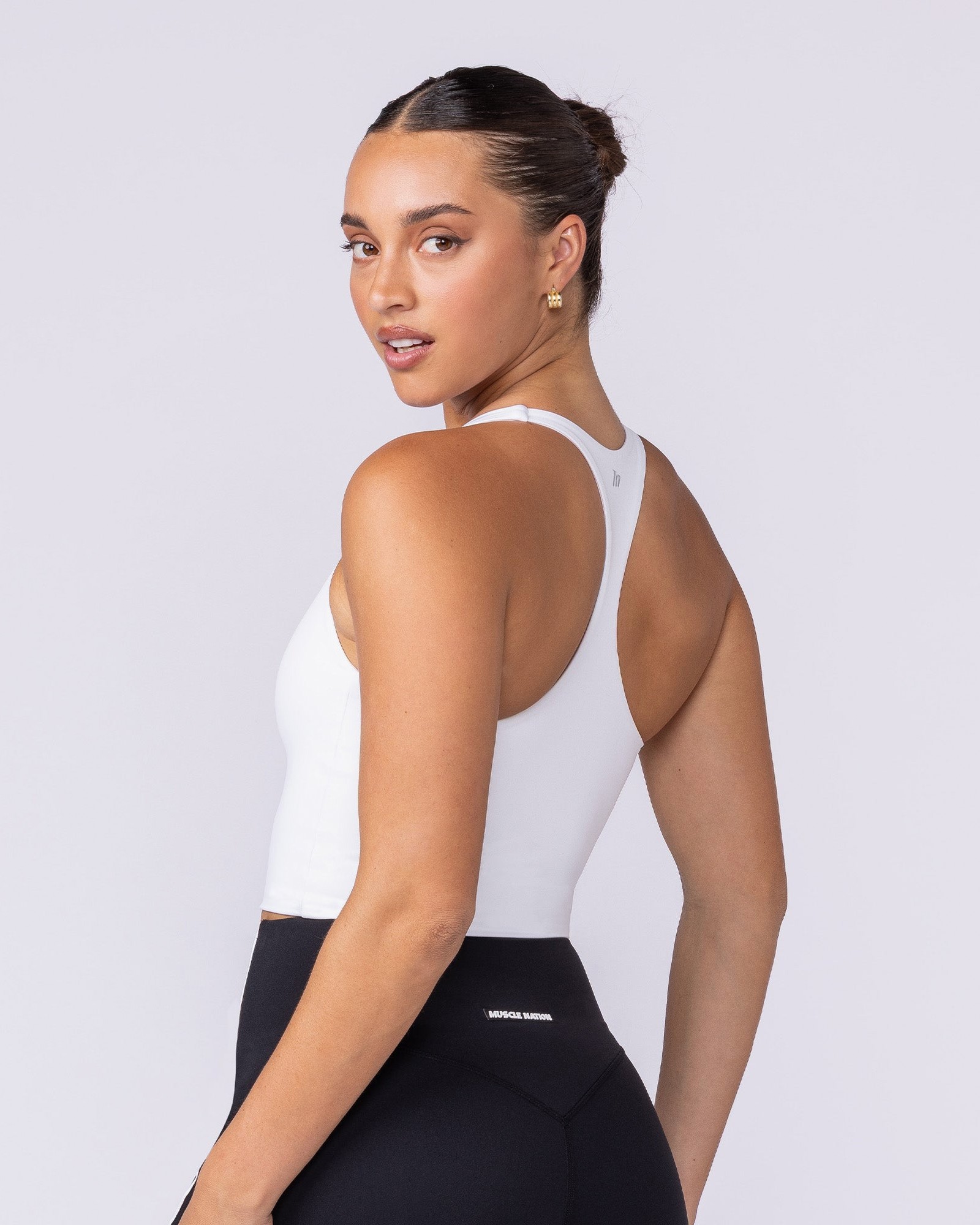 Active Form Cropped Tank - White