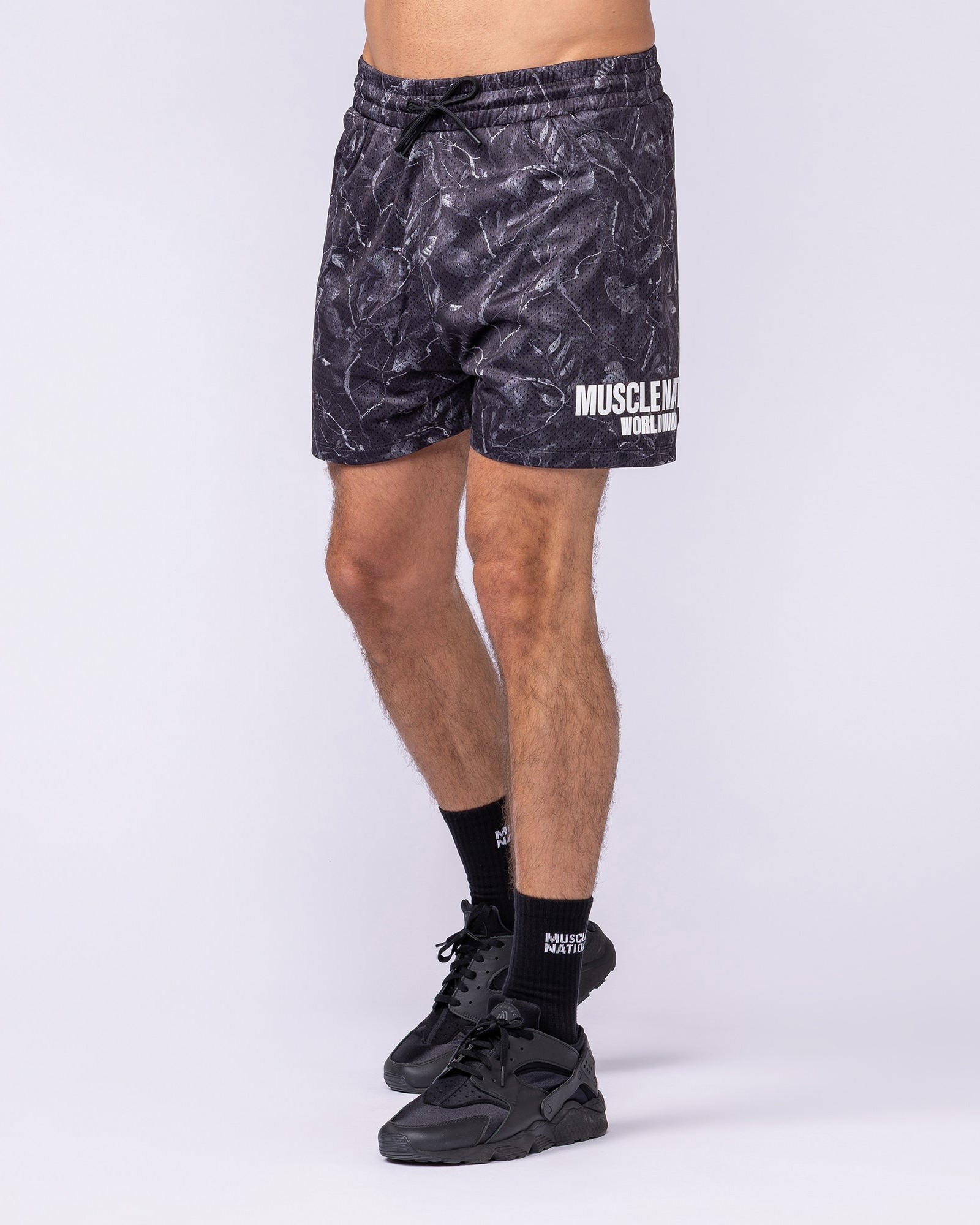Worldwide Lay Up 3.5" Shorts - Tree Camo Monochrome