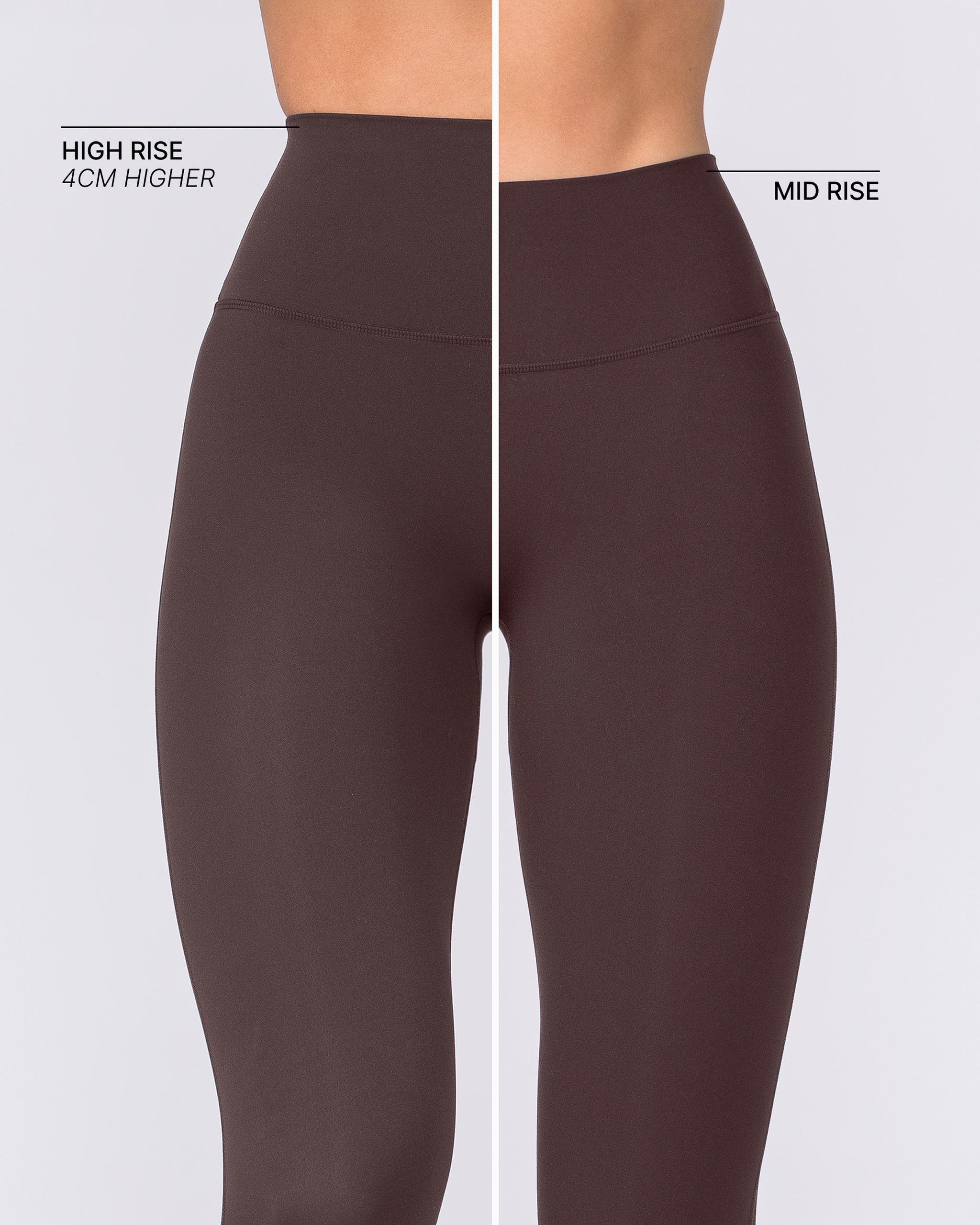 Aura Peachy High Invisible Scrunch Ankle Leggings - Cocoa