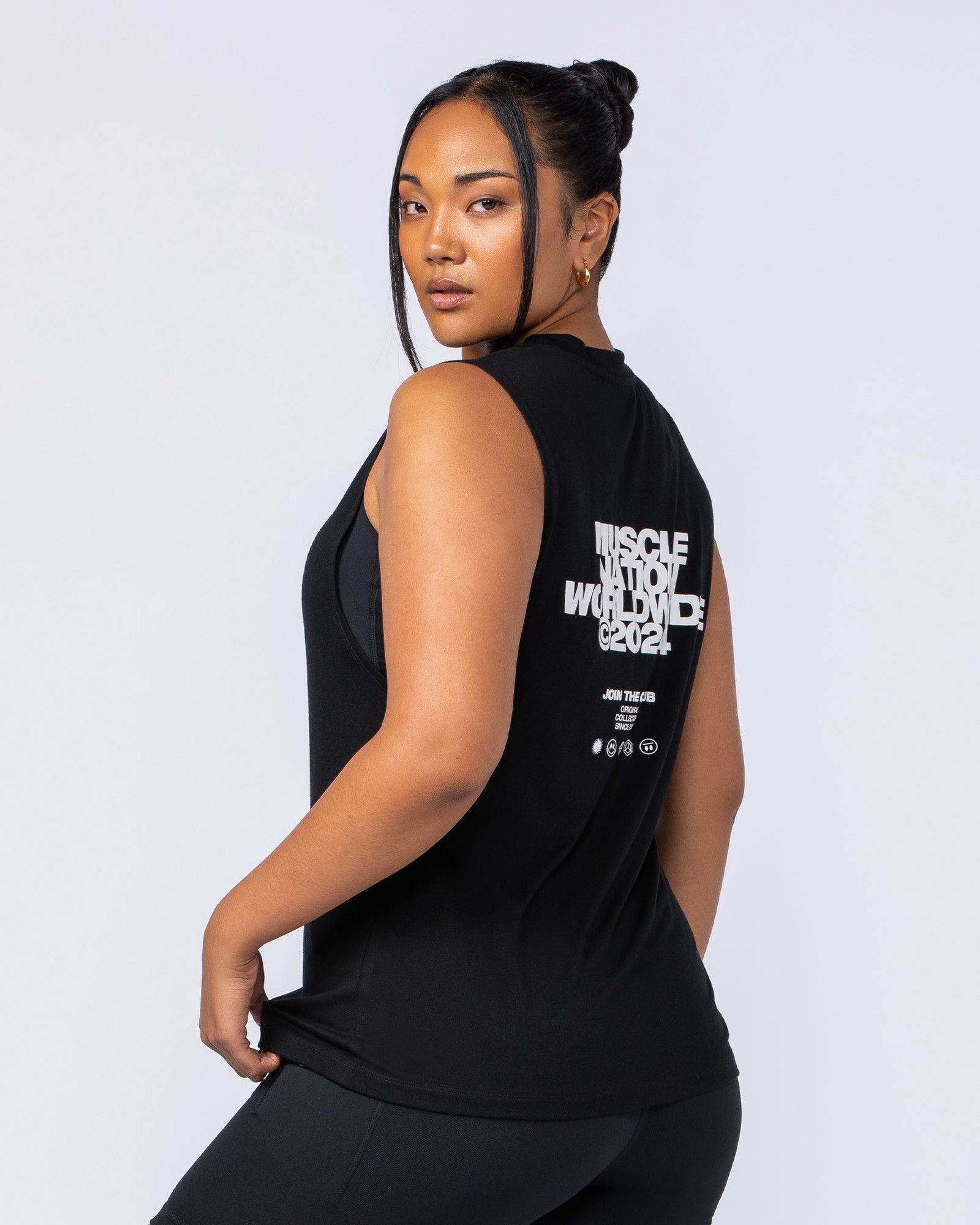 Global Drop Arm Tank - Black