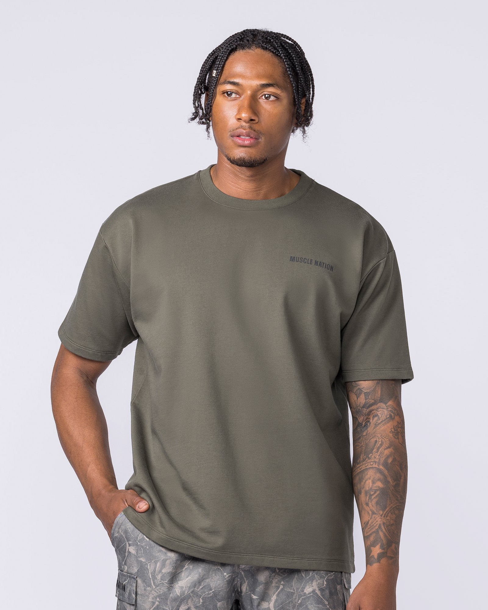 Essential Regular Fit Tee - Dark Khaki