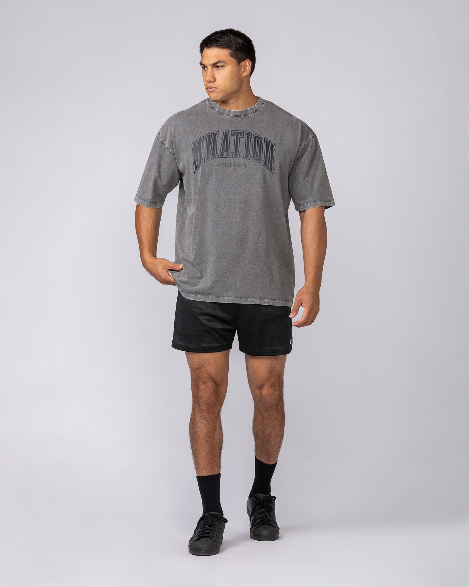 Varsity Training Oversized Vintage Tee - Washed Tornado