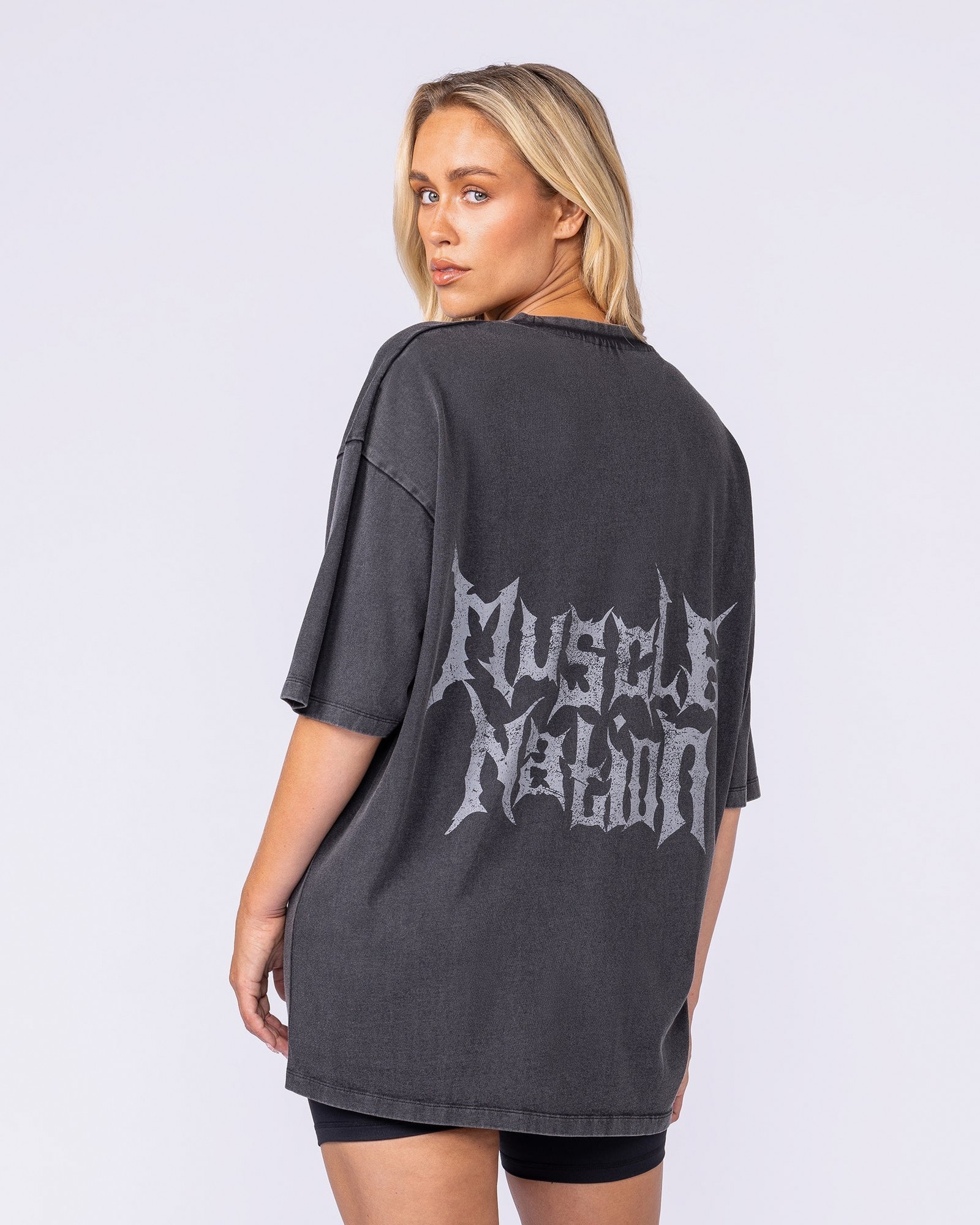 Metal Oversized Vintage Tee - Washed Black