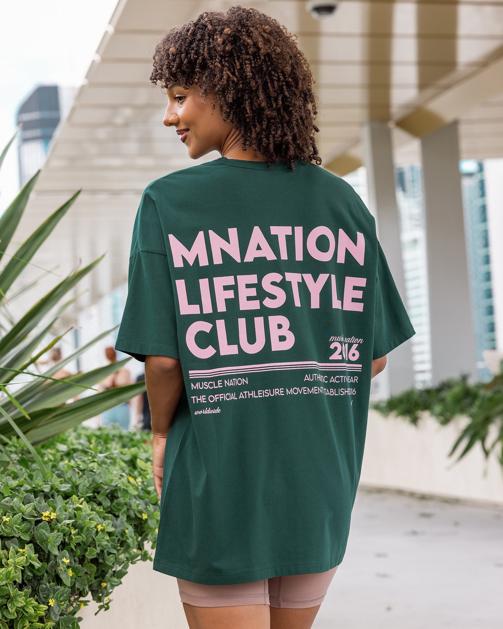 Lifestyle Club Oversized Tee - Sporting Green