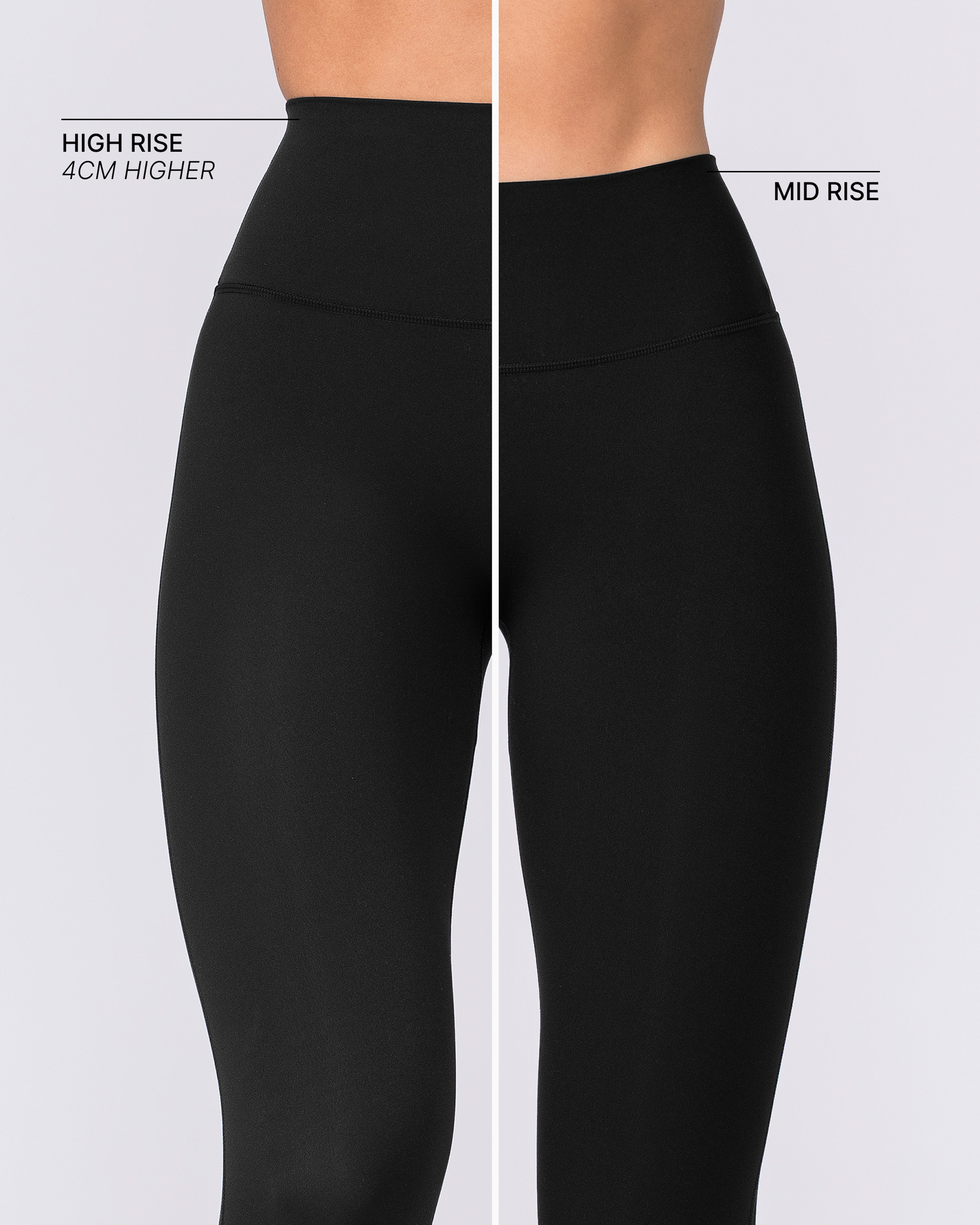 Aura Peachy High Invisible Scrunch Ankle Leggings - Black