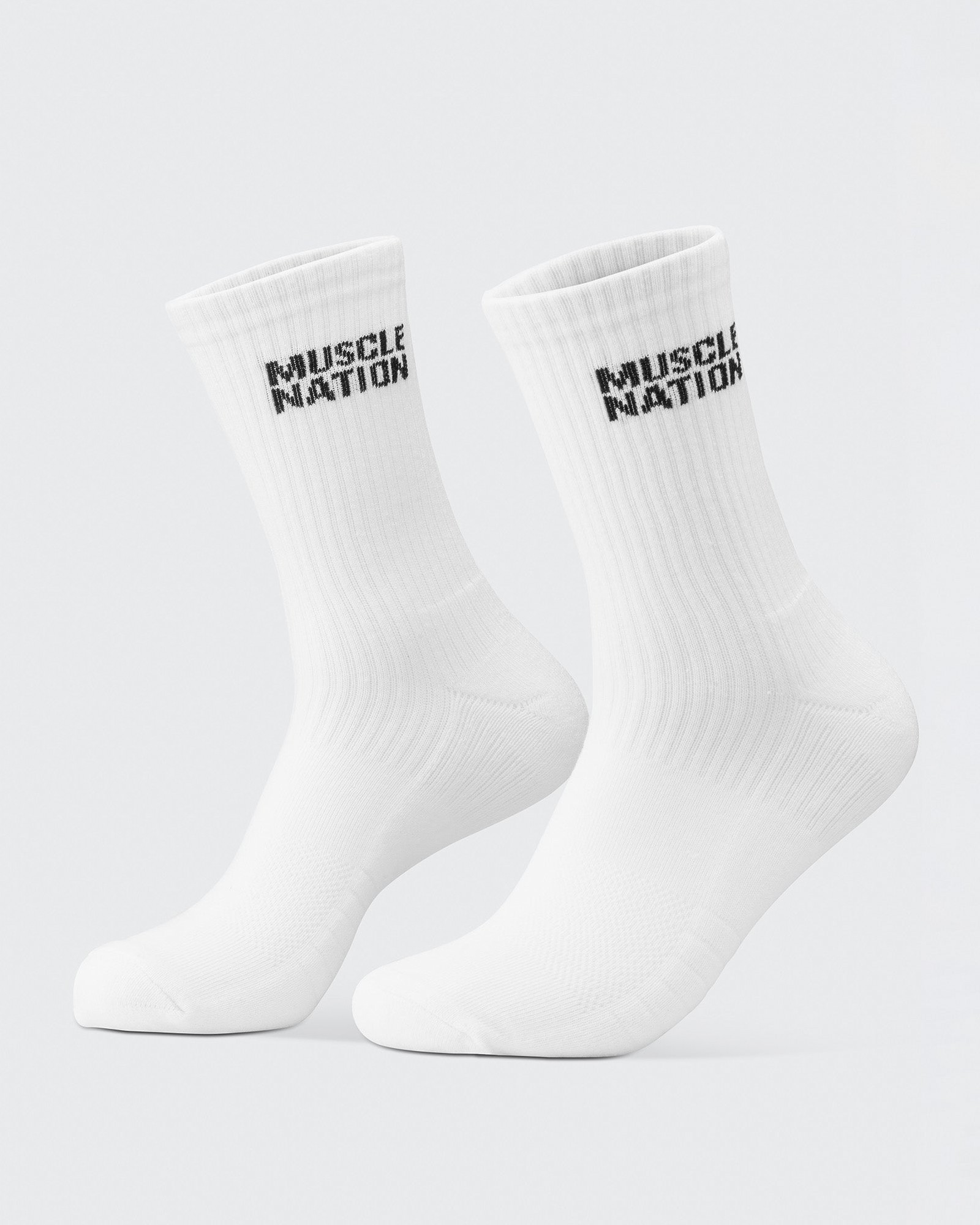 Mens Essential Crew Socks (2x Pack) - White