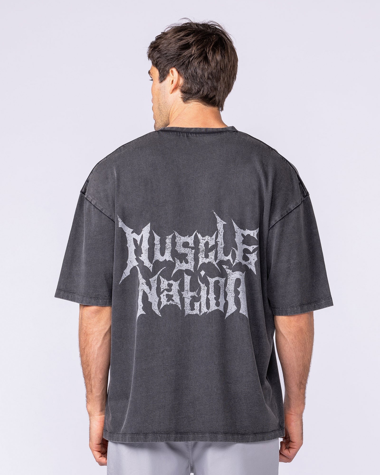 Metal Oversized Vintage Tee - Washed Black