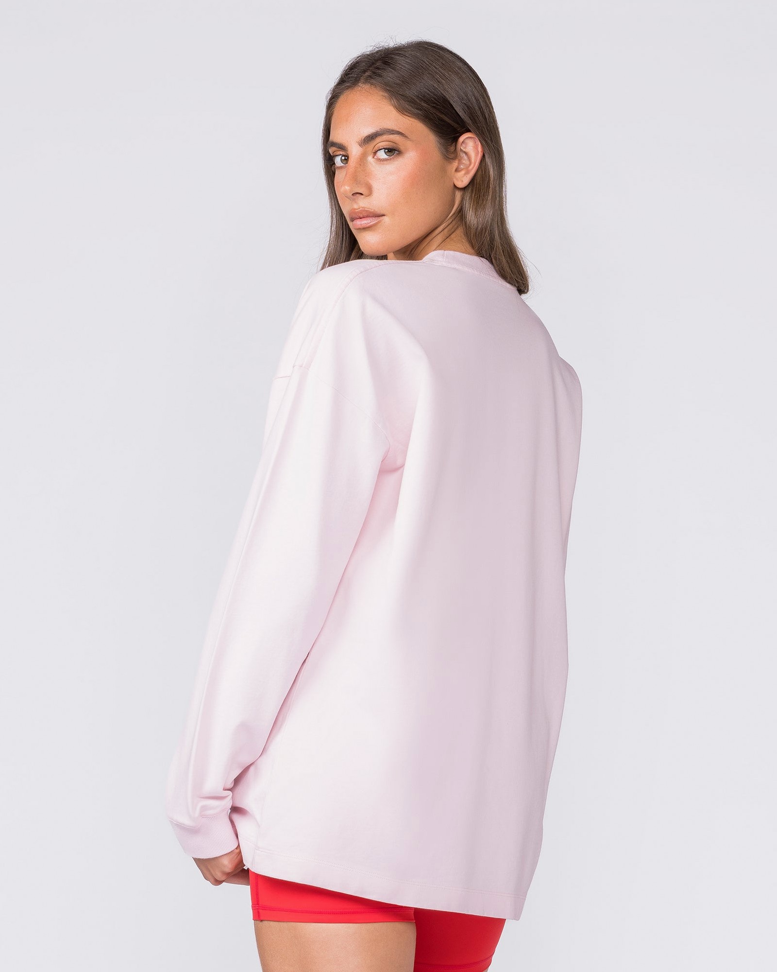 United Loopback Oversized Long Sleeve Top - Babydoll