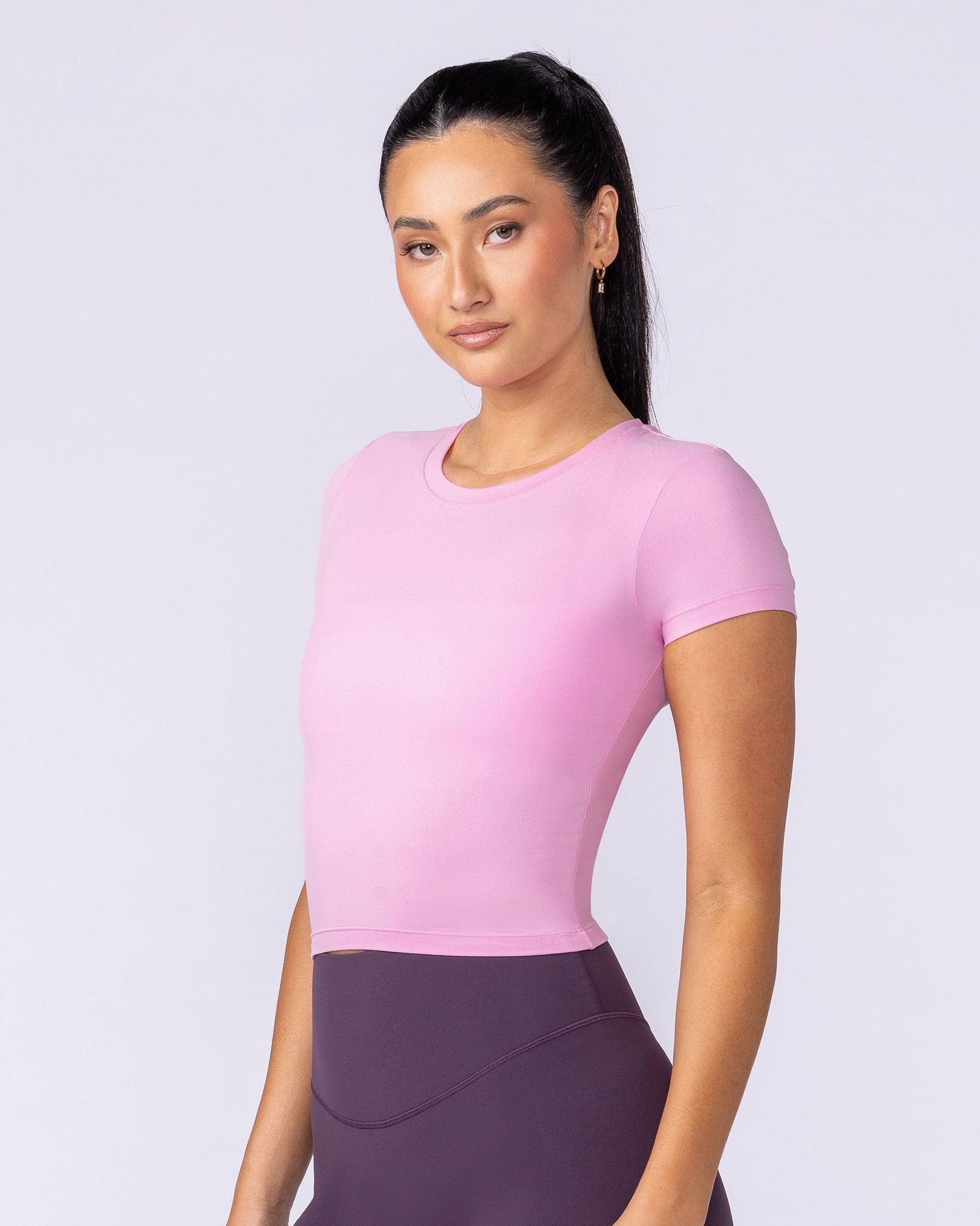 Essential Cropped Tee - Pink Pony