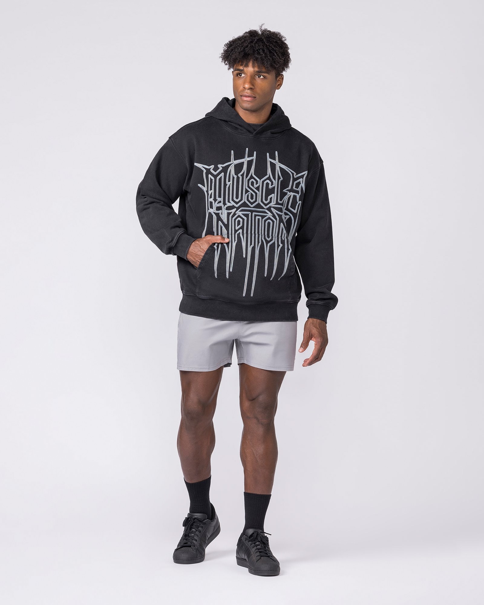 Metalcore Vintage Hoodie - Washed Black