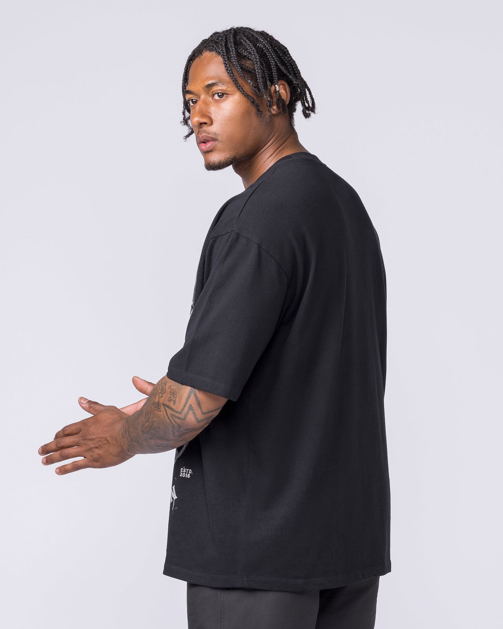 Spartan Oversized Tee - Black